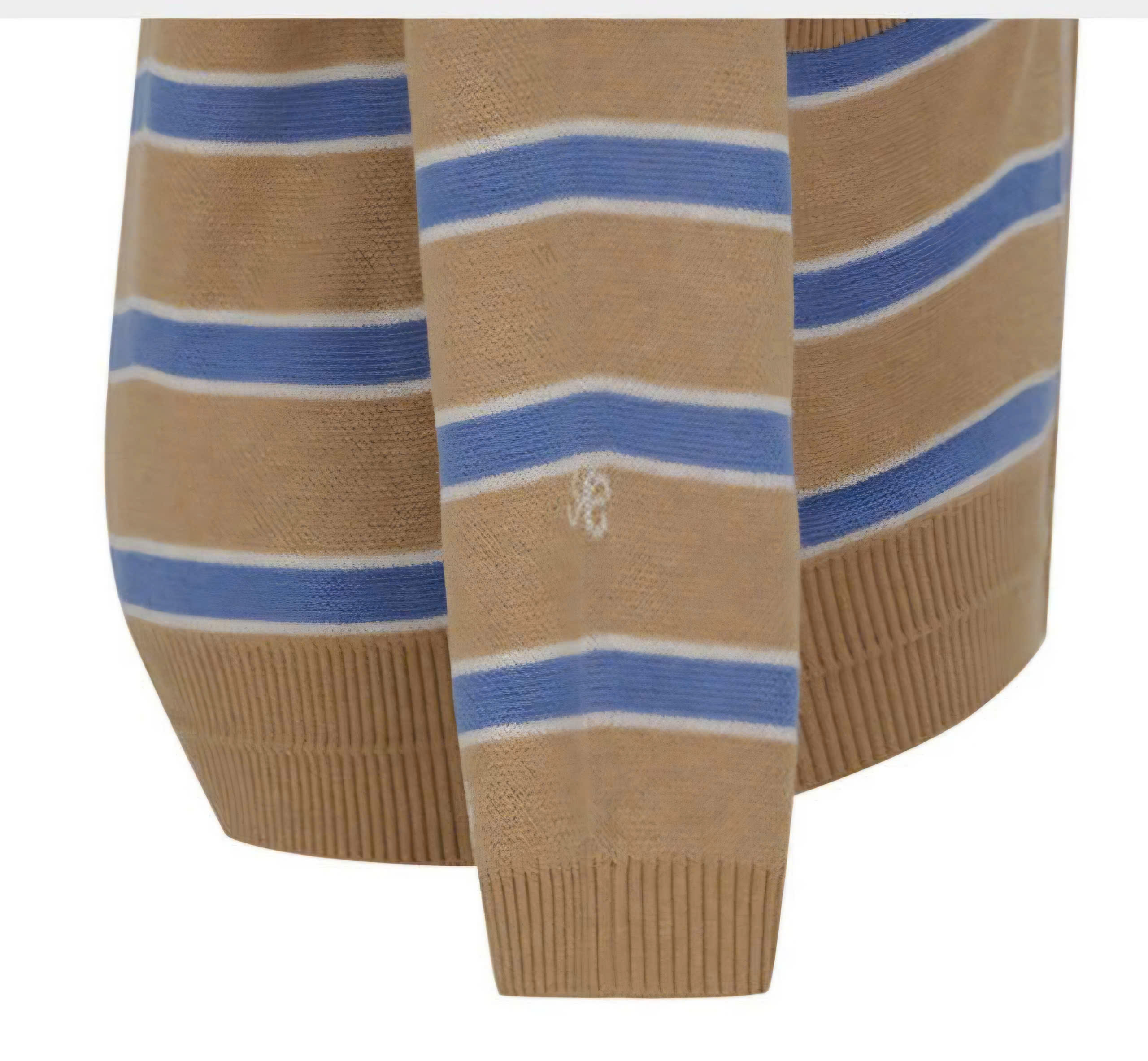 Áo khoác len cardigan cổ V bo gấu, họa tiết kẻ ngang