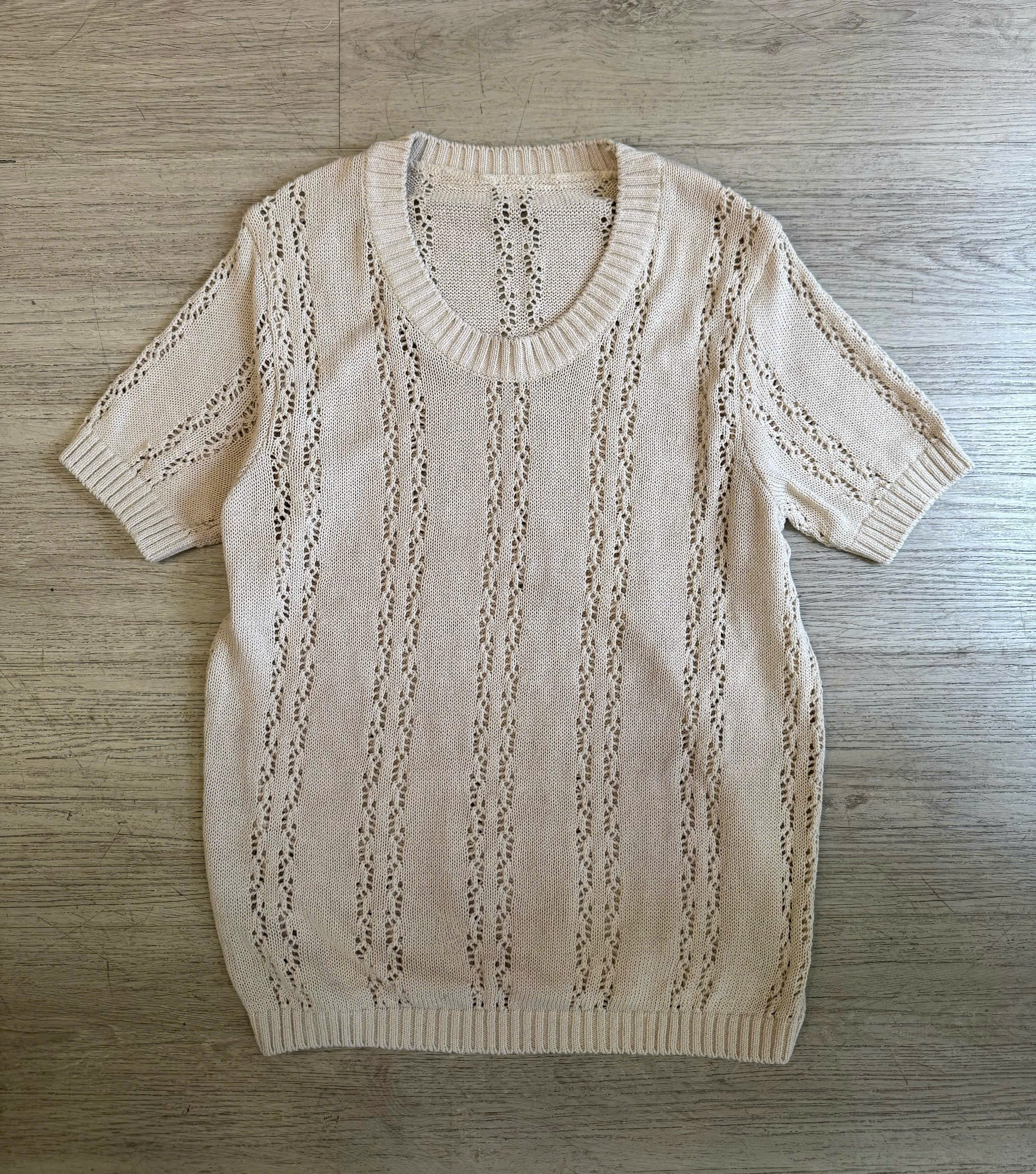 Áo len cardigan len cộc tay
