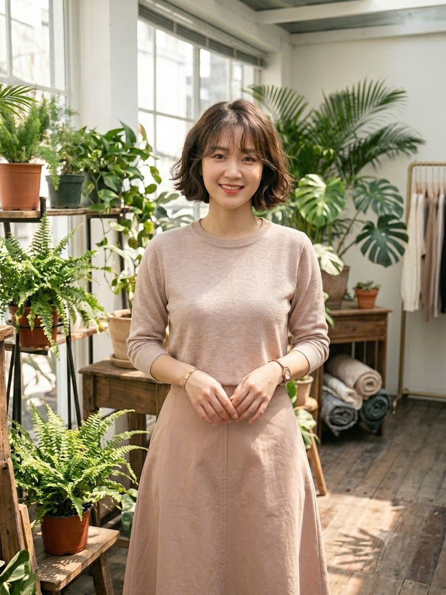 Áo len mongtogi cổ tròn dài tay, mỏng xuyên thấu