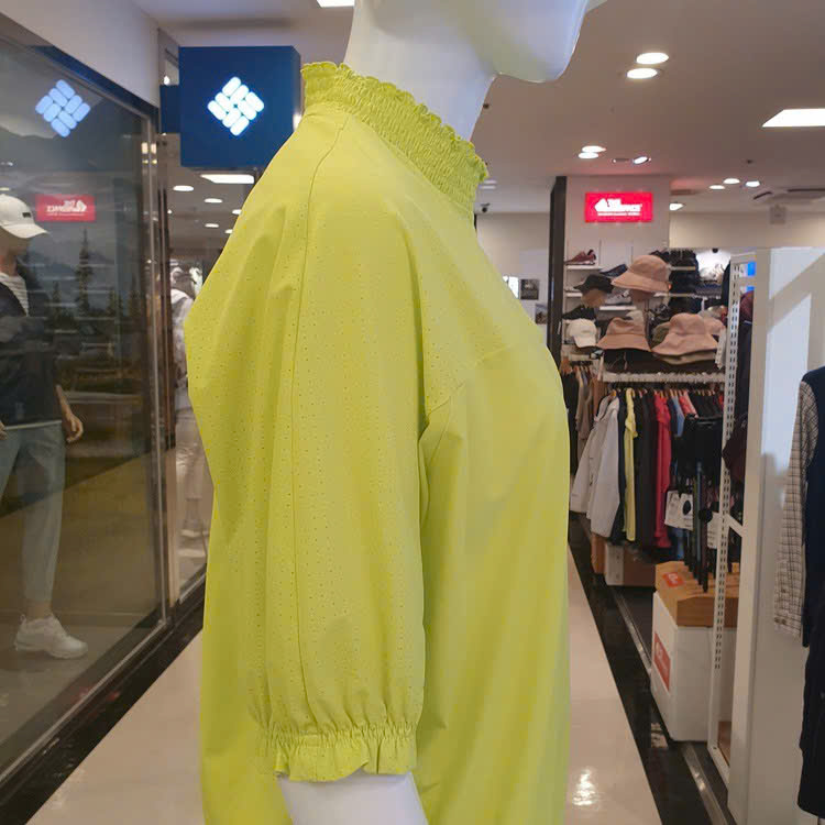 Áo phông co giãn, cổ trụ, bèo nhún