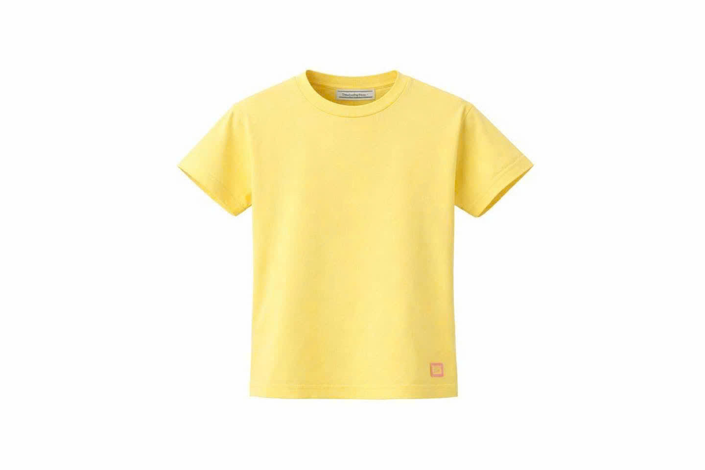 Áo phông crop nhẹ, cổ tròn, logo nhỏ dưới gấu