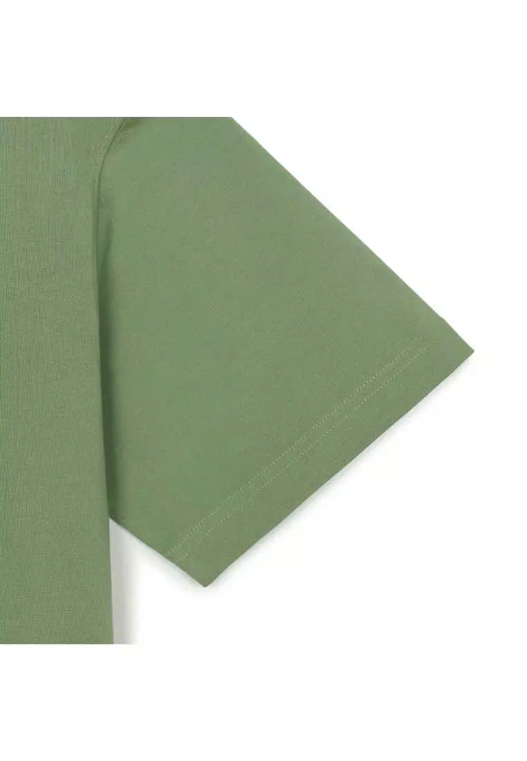 Áo phông oversize, thêu chữ trắng nhỏ SD