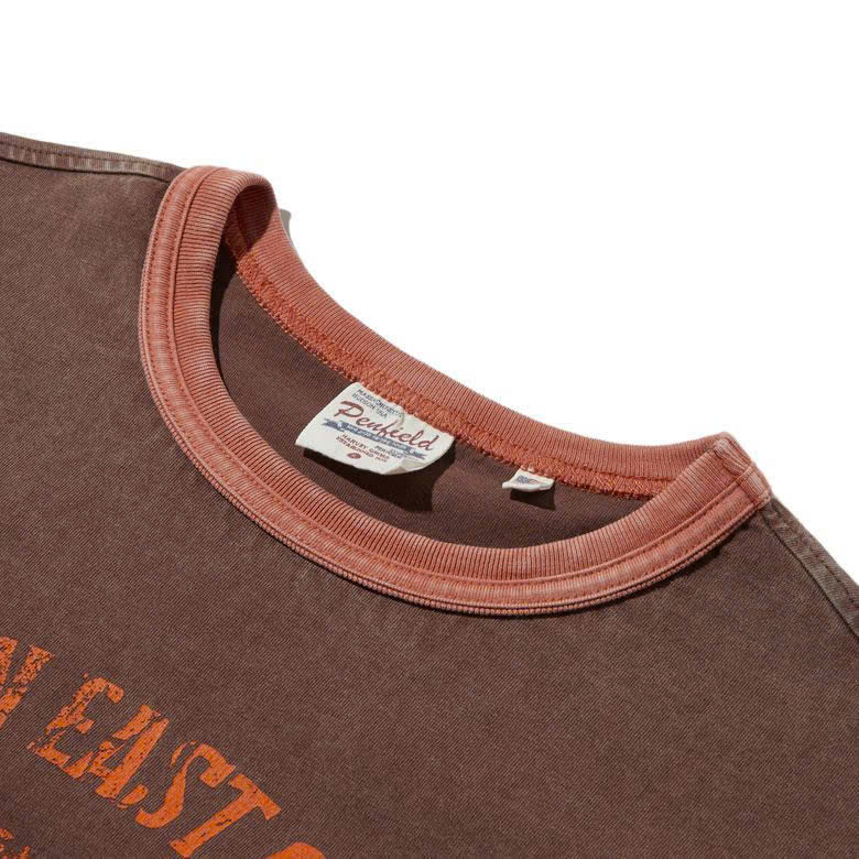 Áo phông oversize, viền màu , chữ Boston east coast 75