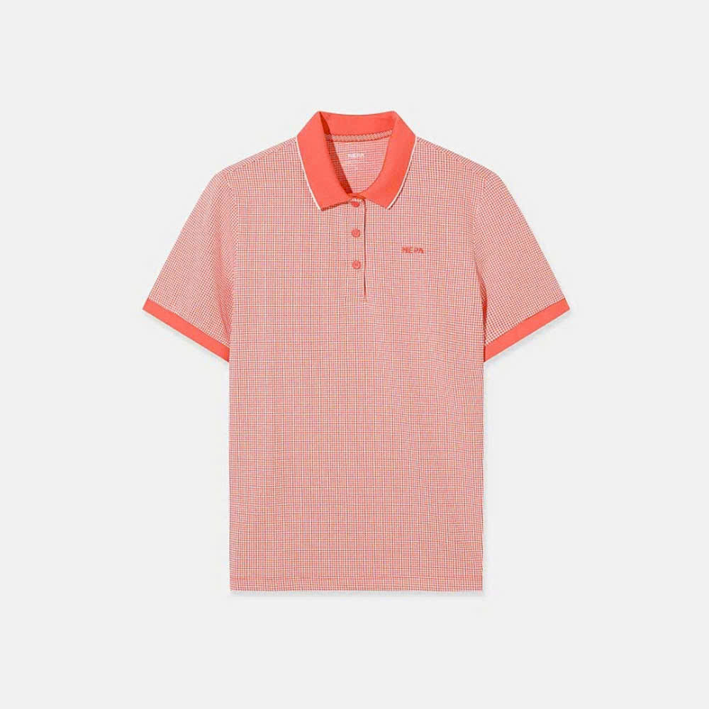 Áo phông polo,ngắn tay, cổ viền màu, kẻ caro nhỏ
