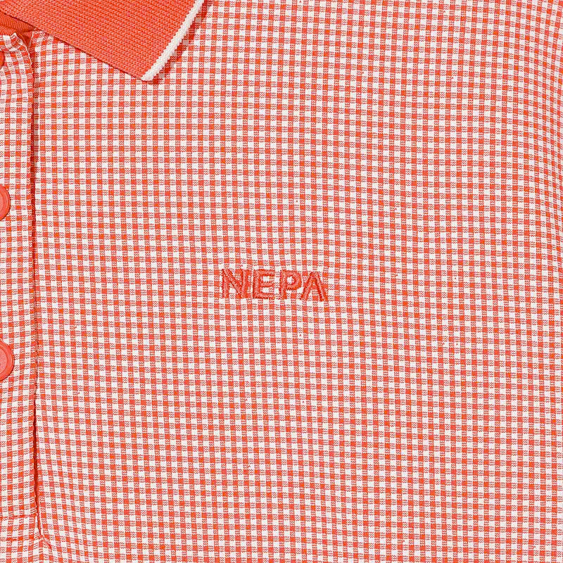 Áo phông polo,ngắn tay, cổ viền màu, kẻ caro nhỏ