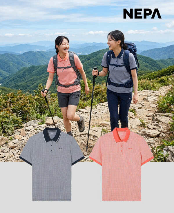 Áo phông polo,ngắn tay, cổ viền màu, kẻ caro nhỏ