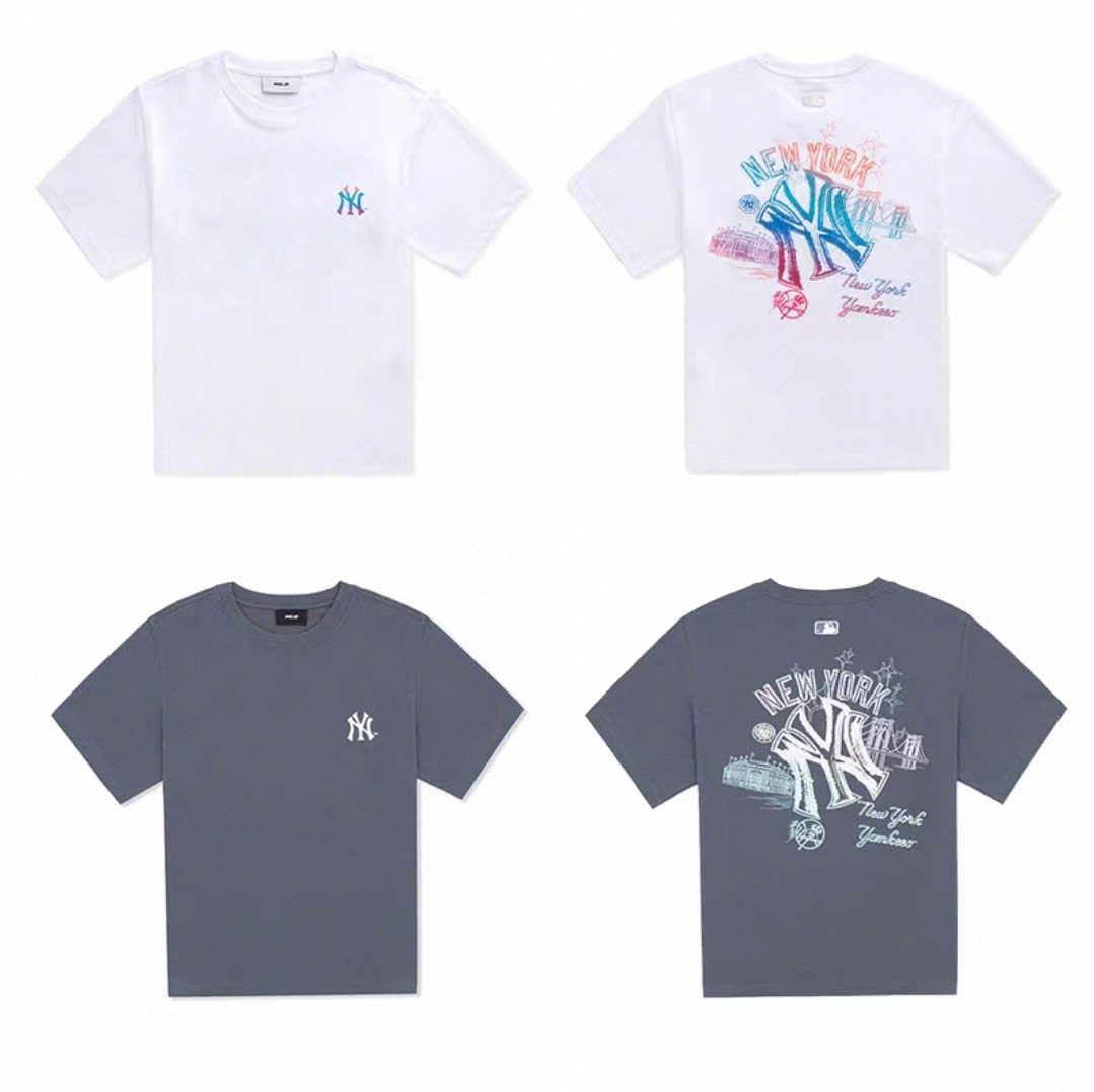 Áo phông unisex, logo in màu nhỏ trước ngực, sau lưng chữ màu lớn