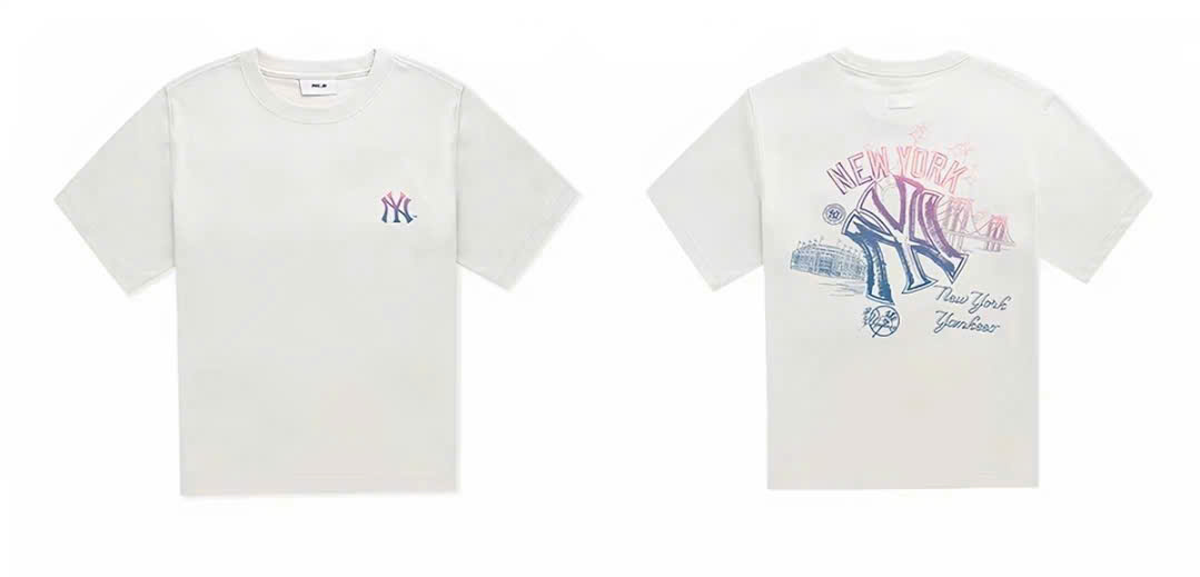 Áo phông unisex, logo in màu nhỏ trước ngực, sau lưng chữ màu lớn
