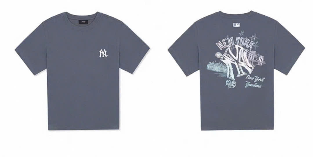 Áo phông unisex, logo in màu nhỏ trước ngực, sau lưng chữ màu lớn