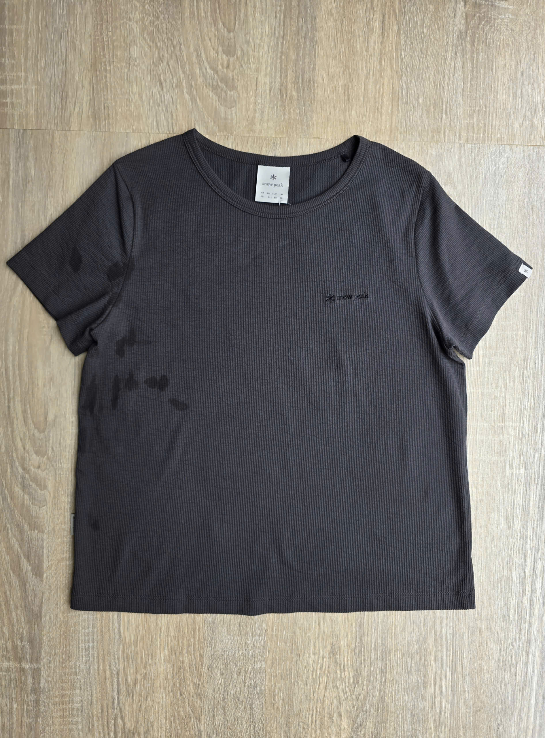 Áo thun gân, cổ tròn, ngắn tay, 2 màu