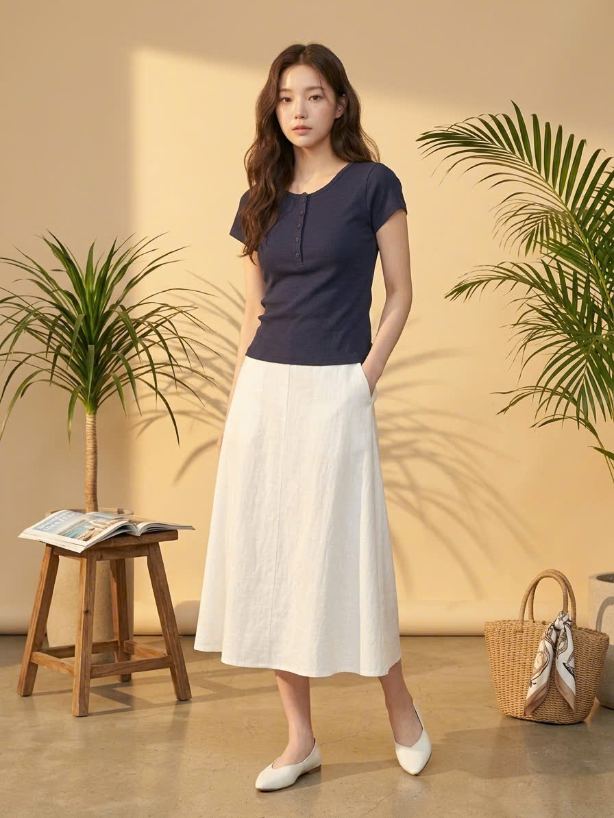 Áp phông ôm Beemon người lớn, đính cúc cổ, 3 màu