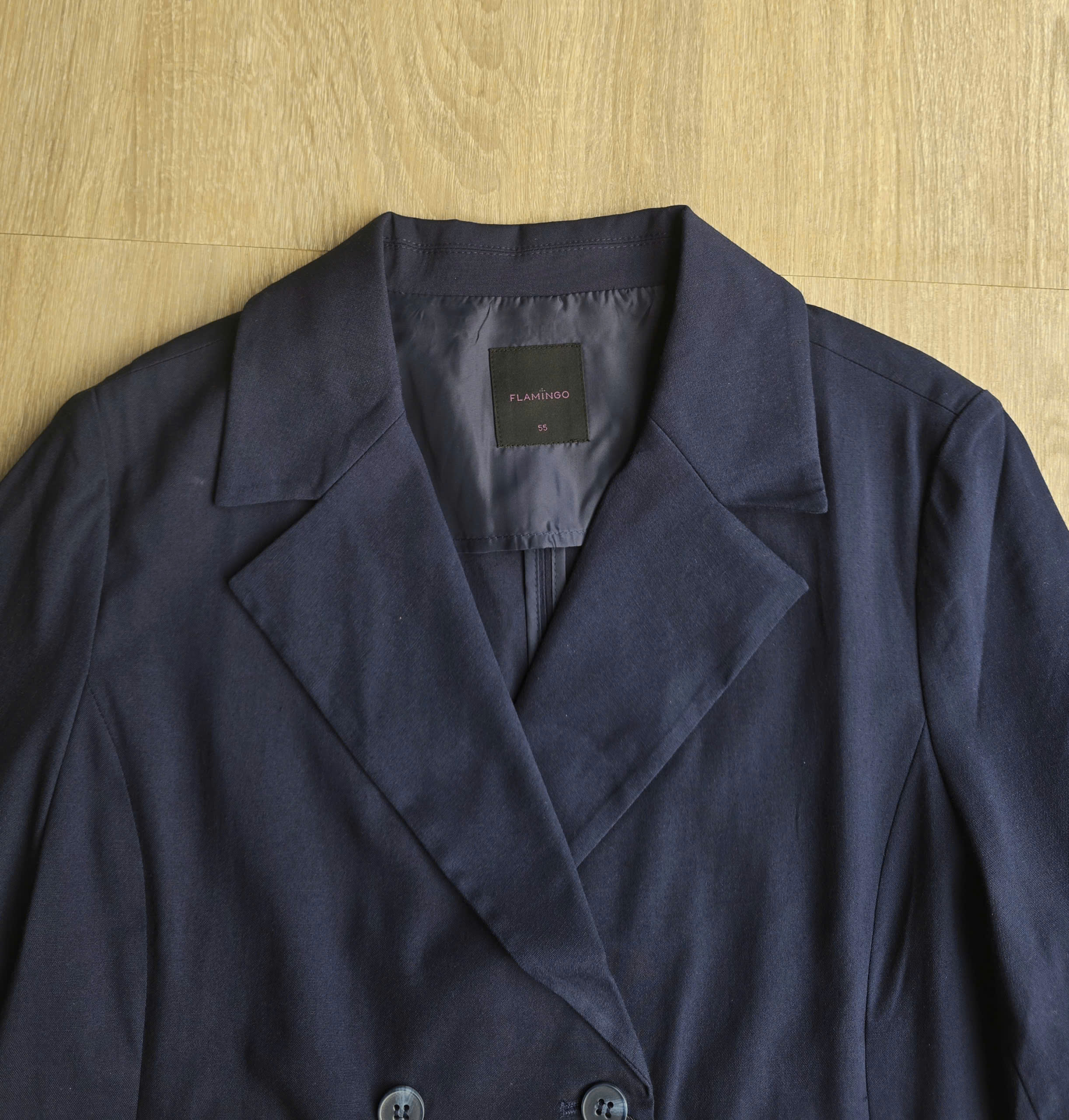 Blazer linen áo ngắn tay, 4 cúc
