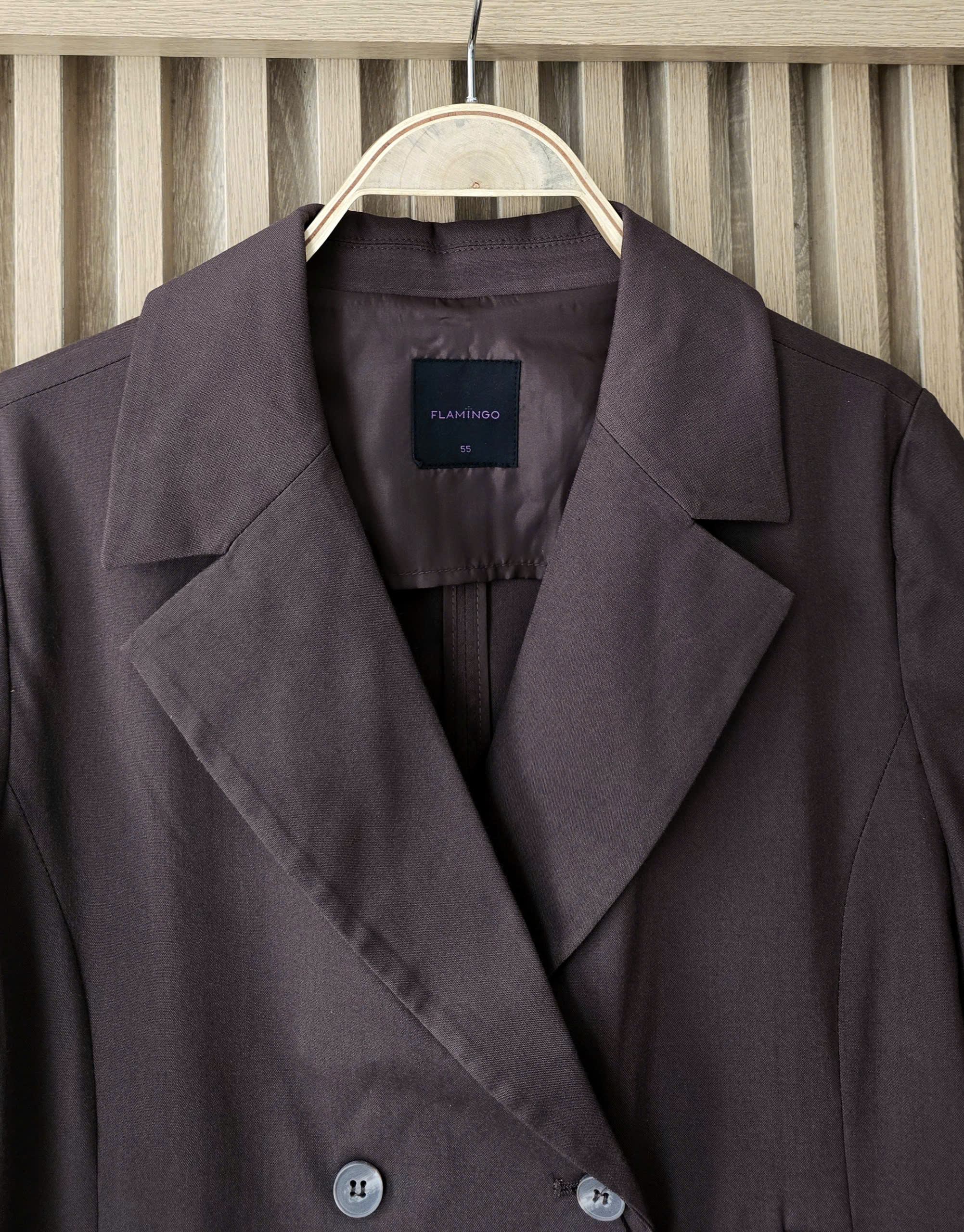 Blazer linen áo ngắn tay, 4 cúc