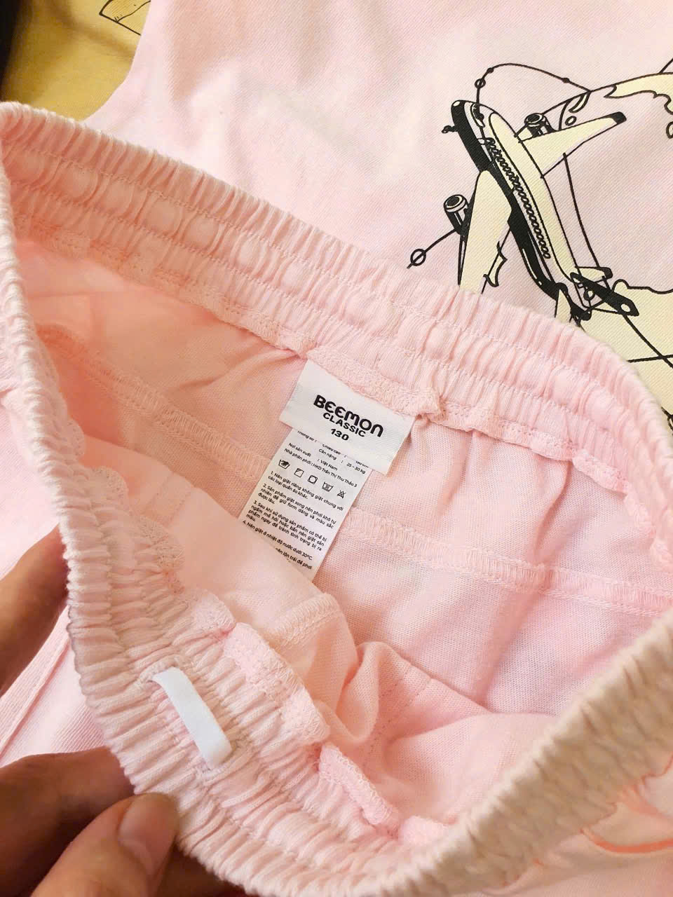 Bộ cotton Beemon co giãn 2 chiều, in hình trước, 4 màu