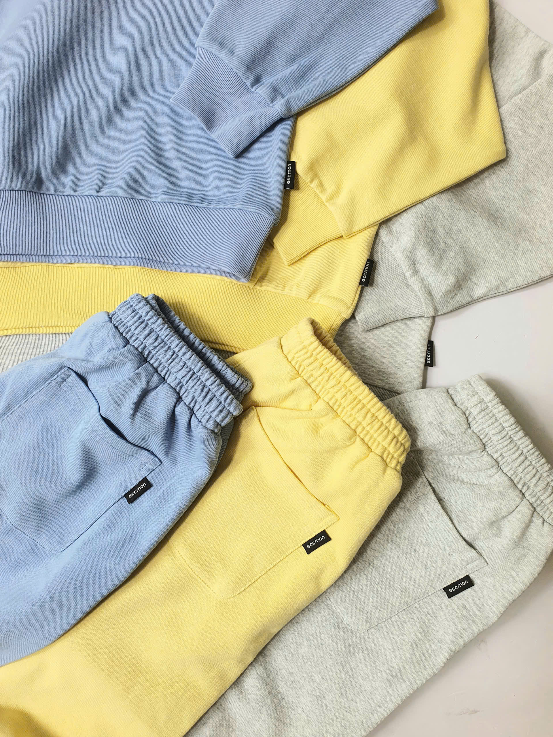 Bộ nỉ da cá beemon, cổ polo kéo khóa quần jogger