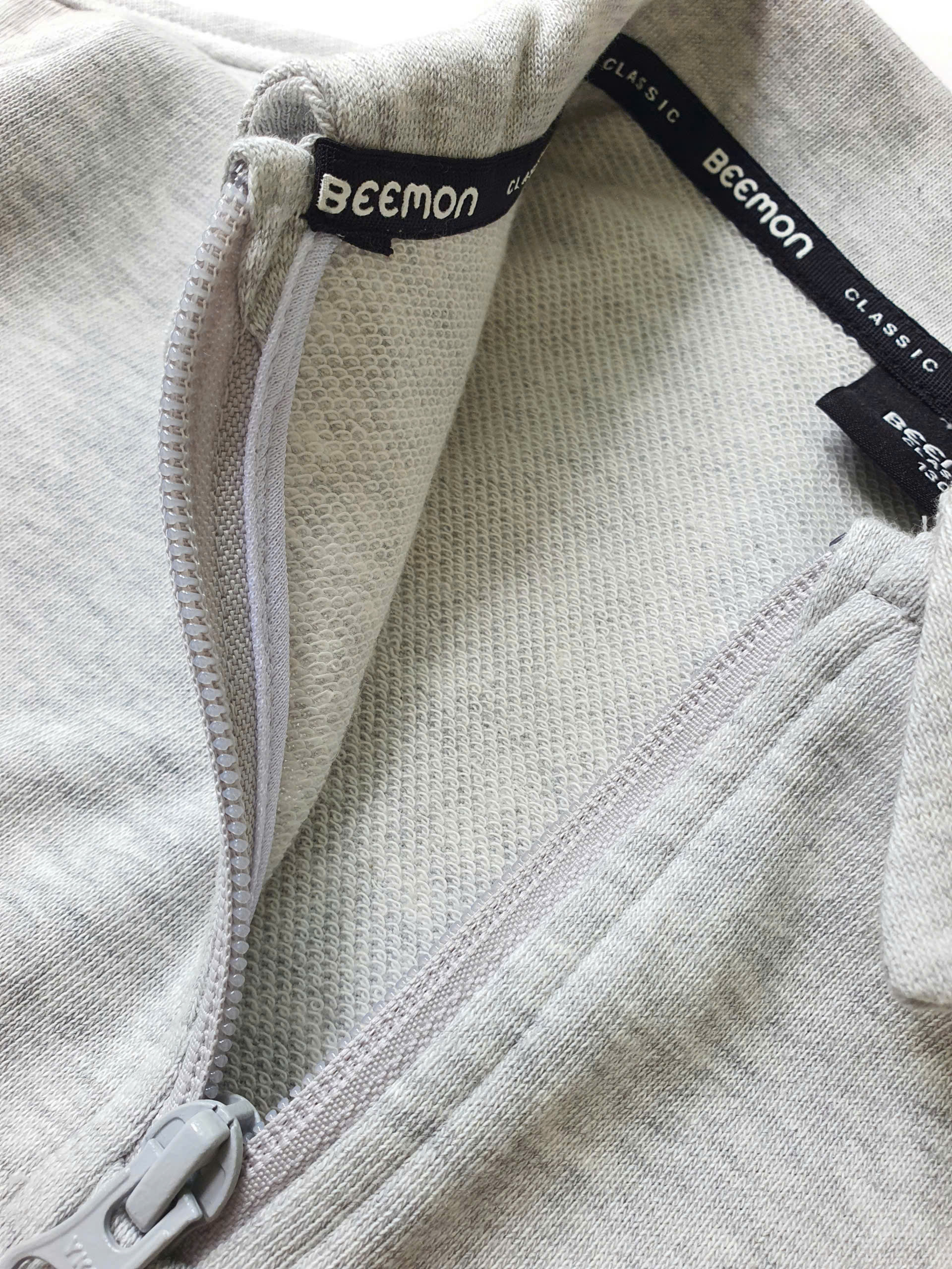 Bộ nỉ da cá beemon, cổ polo kéo khóa quần jogger