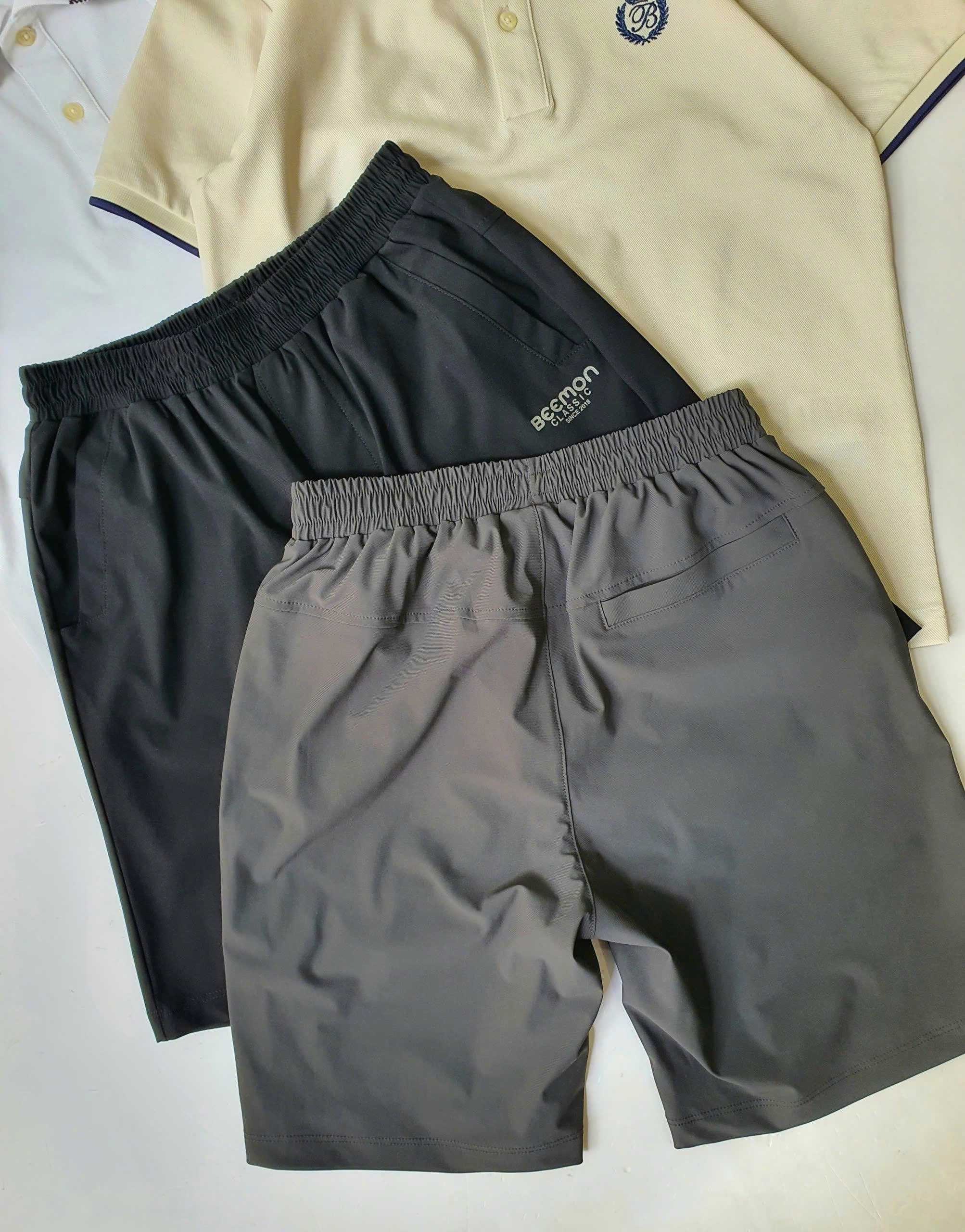 Bộ polo Beemon cho bé, áo cổ phối màu, quần vải golf