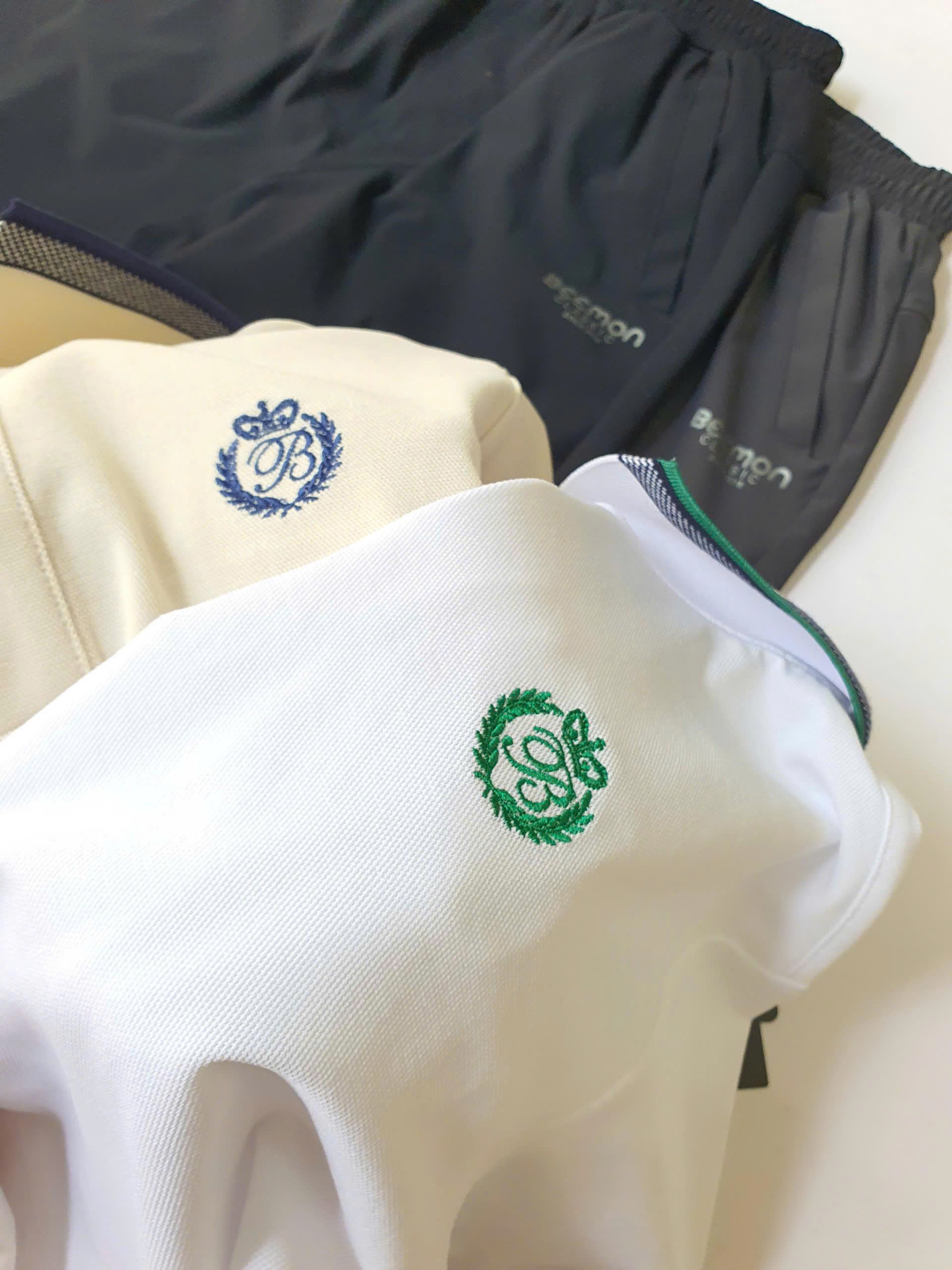 Bộ polo Beemon cho bé, áo cổ phối màu, quần vải golf