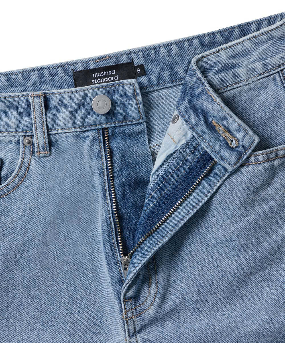 Chân váy midi jean , xẻ trước