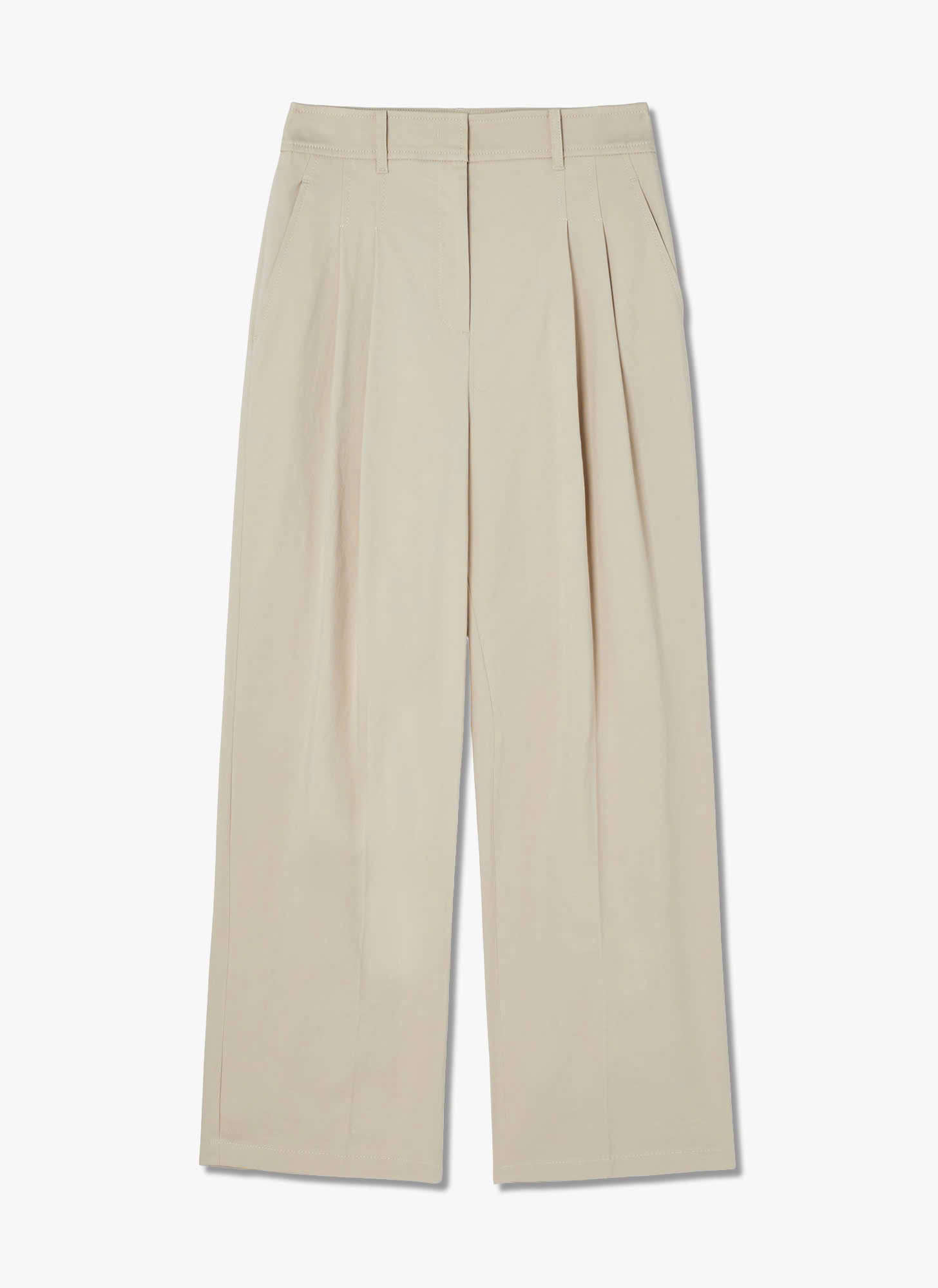 Quần baggy suông kaki, xếp 2 ly, có đỉa, túi chéo