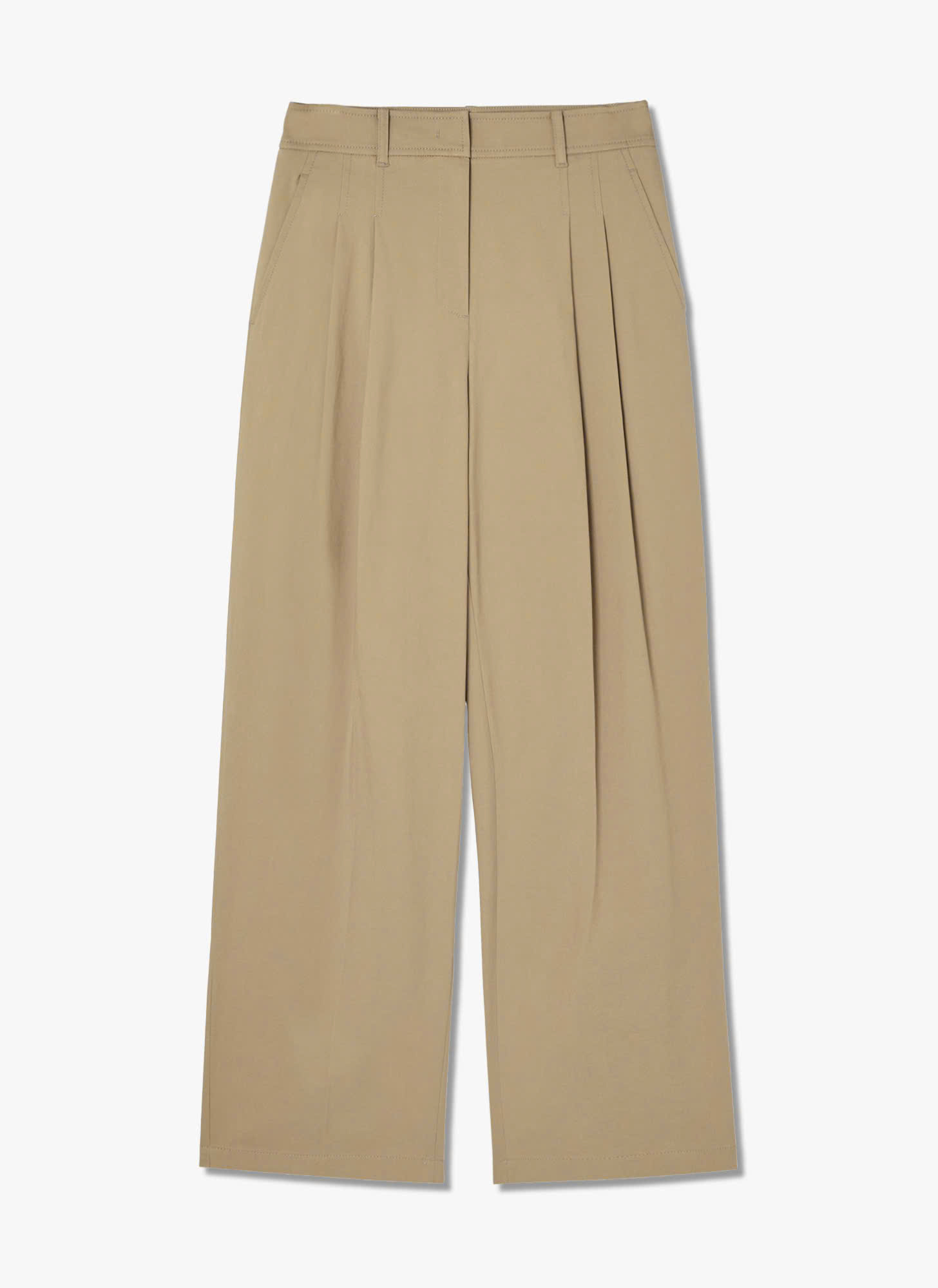 Quần baggy suông kaki, xếp 2 ly, có đỉa, túi chéo