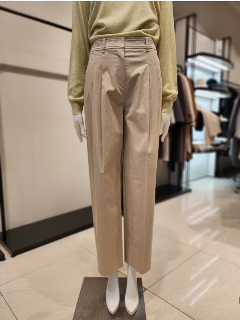 Quần baggy suông kaki, xếp 2 ly, có đỉa, túi chéo