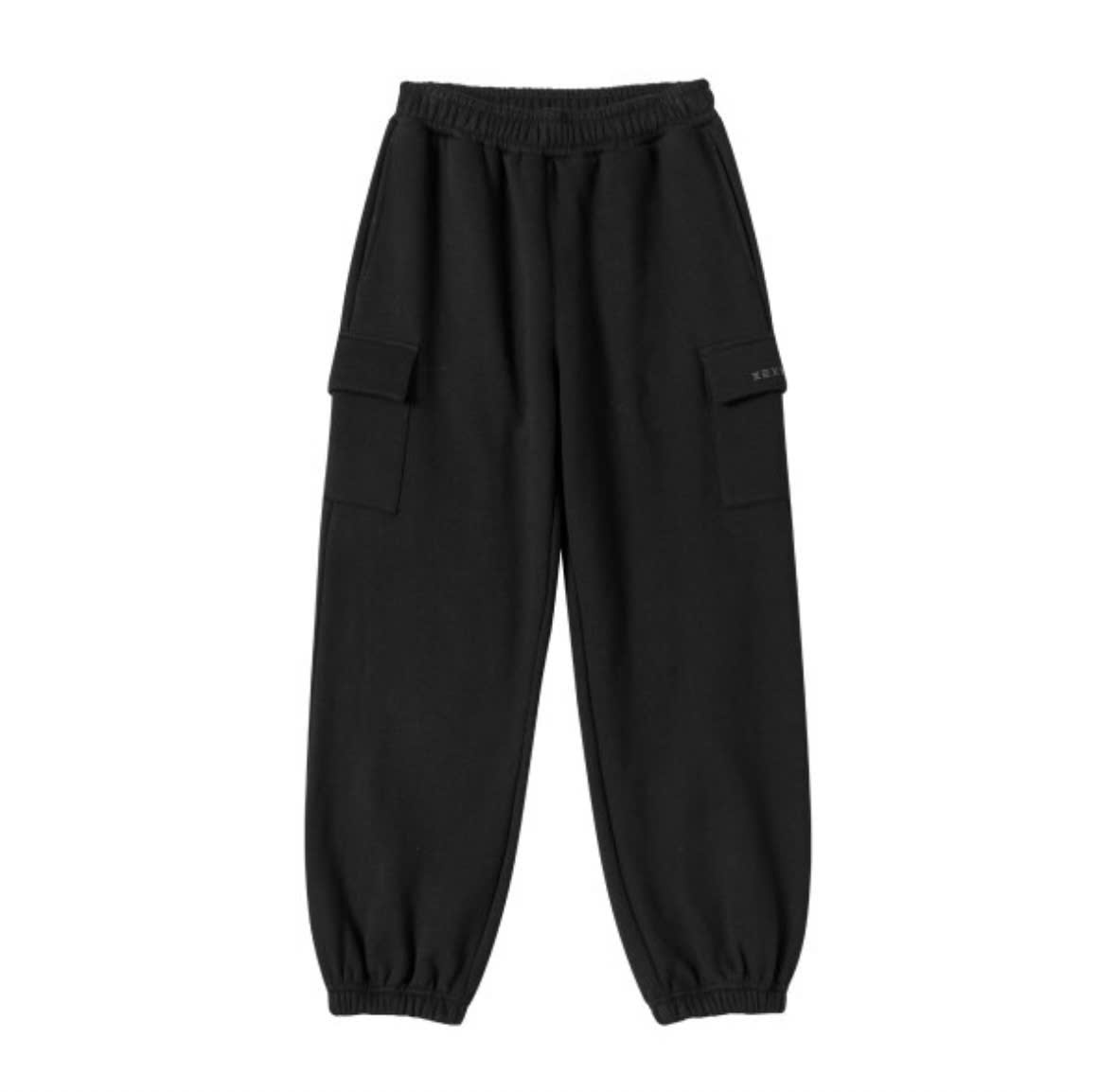 Quần nỉ bông túi hộp cạp chun, dáng jogger