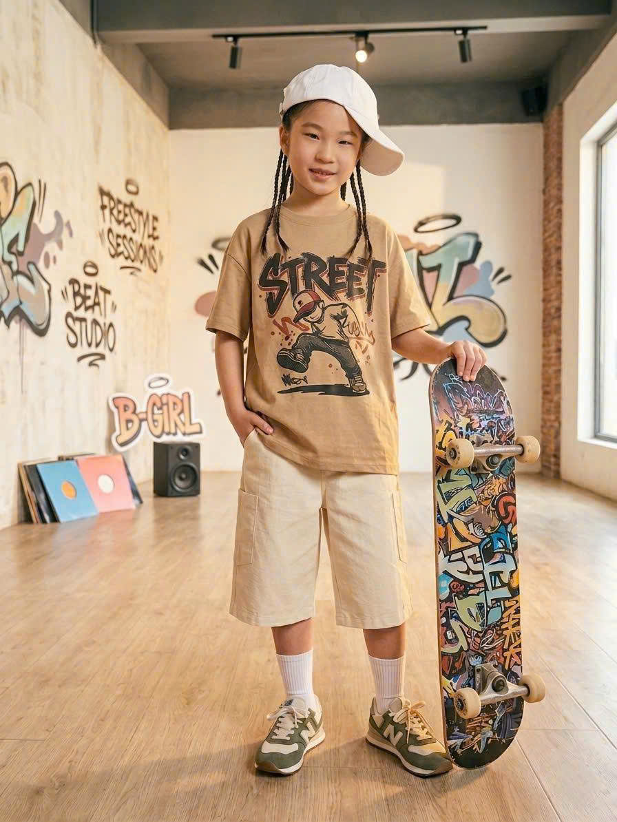 Quần short bermuda Beemon cho bé, cạp chun, túi hộp