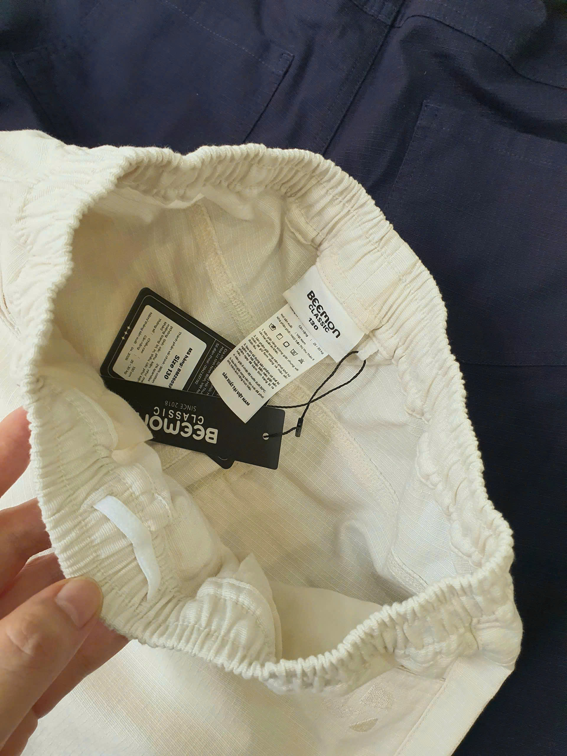 Quần short bermuda Beemon cho bé, cạp chun, túi hộp