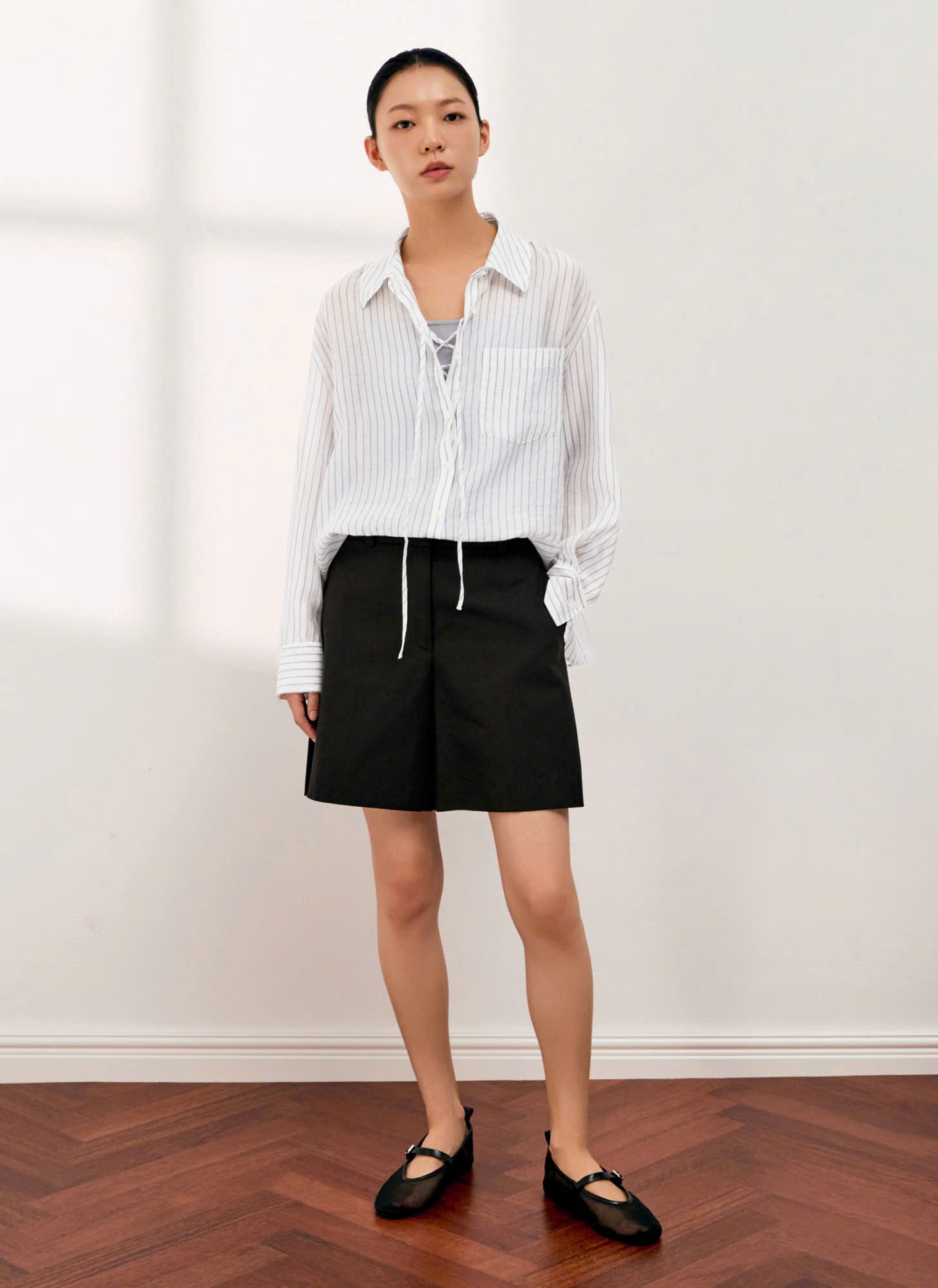 Quần short chất kaki, cạp thường, 2 túi thật
