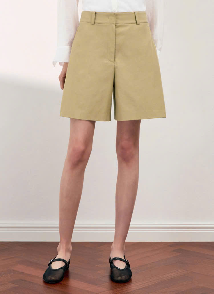 Quần short chất kaki, cạp thường, 2 túi thật