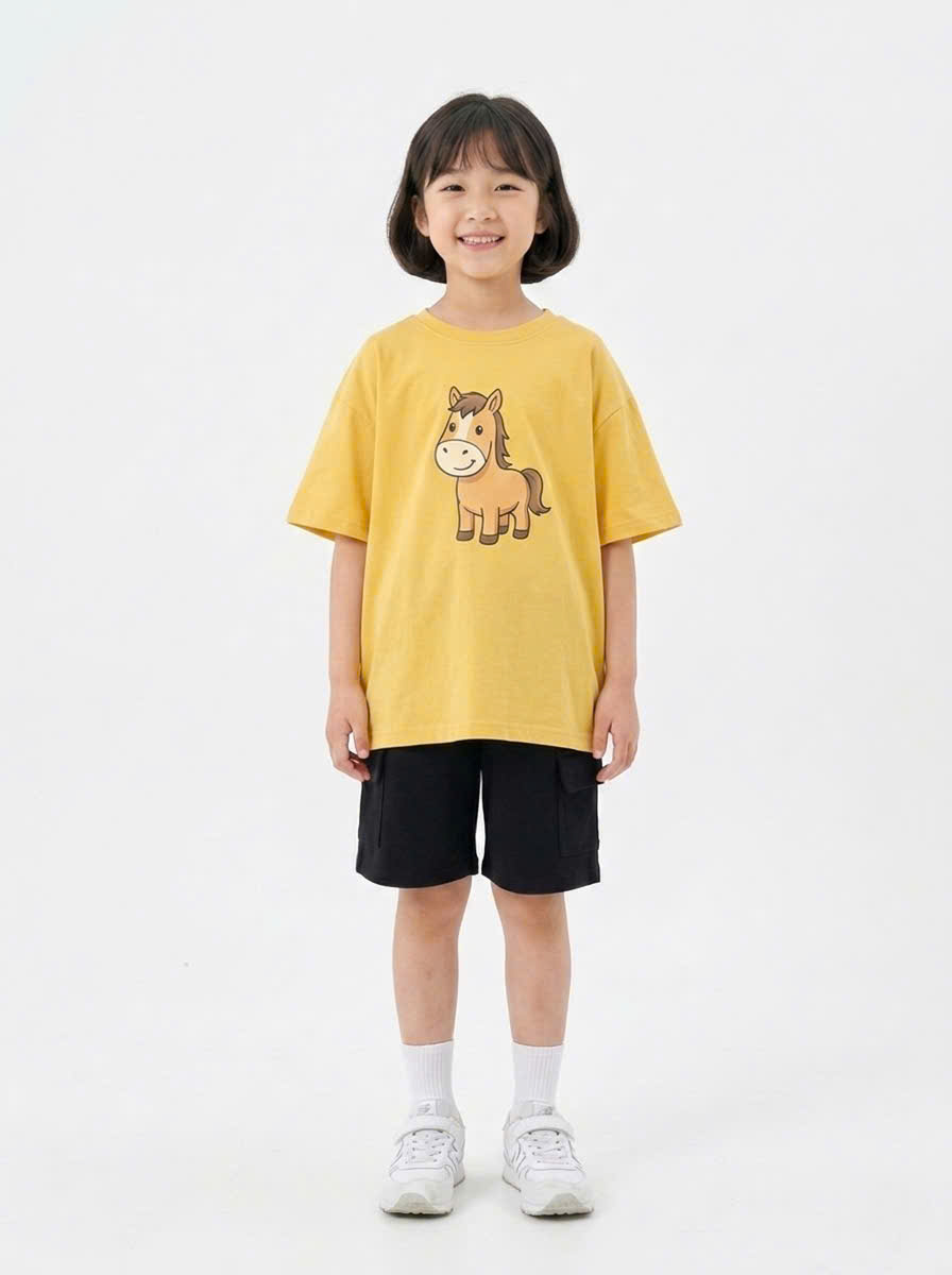 Quần short cotton Beemon BTBG cạp chun,túi hộp