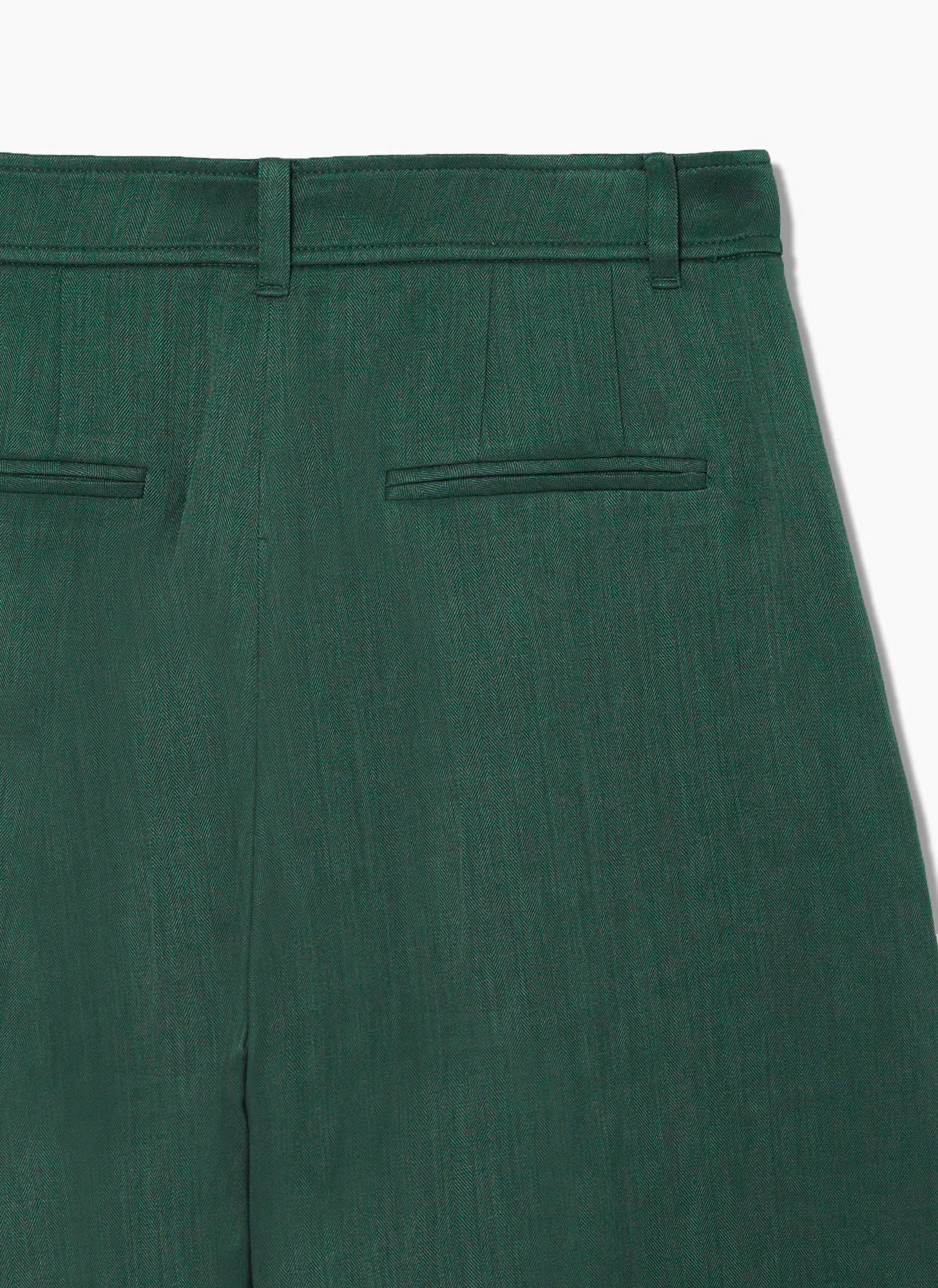 Quần short dài pha rayon, xếp ly, 2 túi chéo