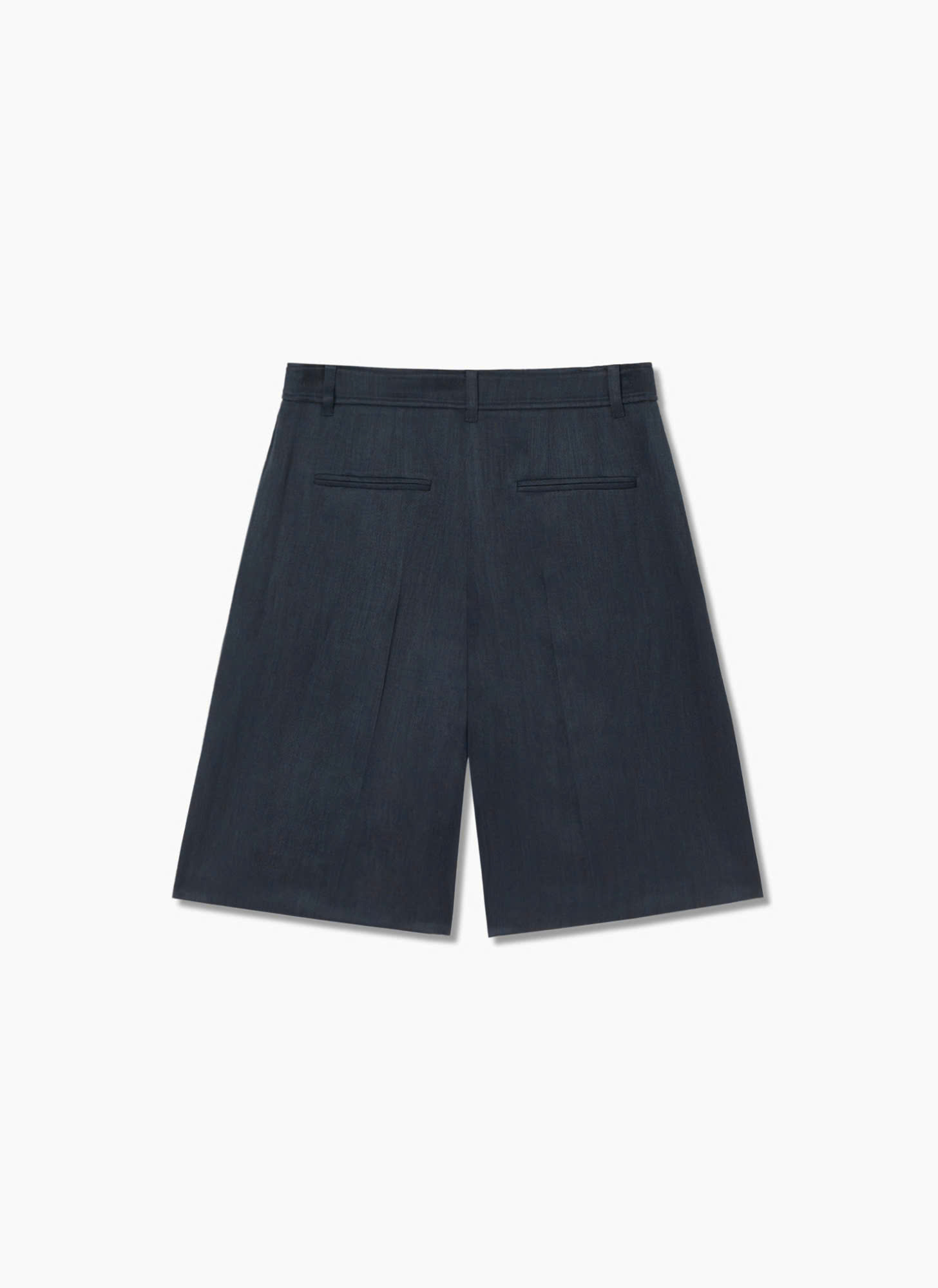 Quần short dài pha rayon, xếp ly, 2 túi chéo