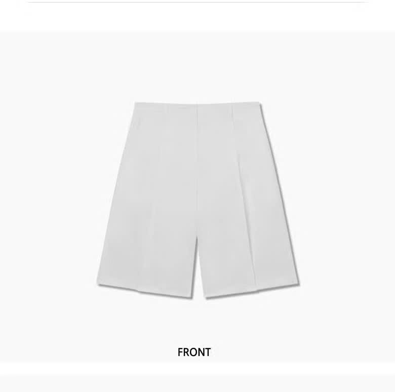 Quần short dài pha rayon, xếp ly, 2 túi chéo