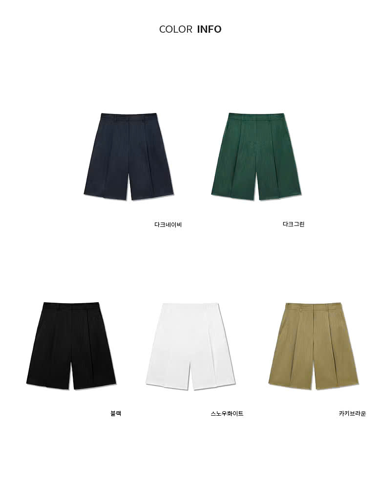 Quần short dài pha rayon, xếp ly, 2 túi chéo