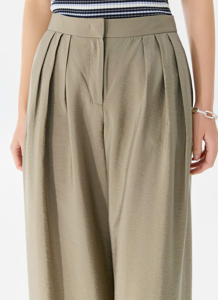 Quần suông 3 ly, pha rayon, 2 túi hông thật