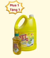 Nước rửa chén NET hương chanh tươi can 3.88 lít tặng kèm chai nhỏ