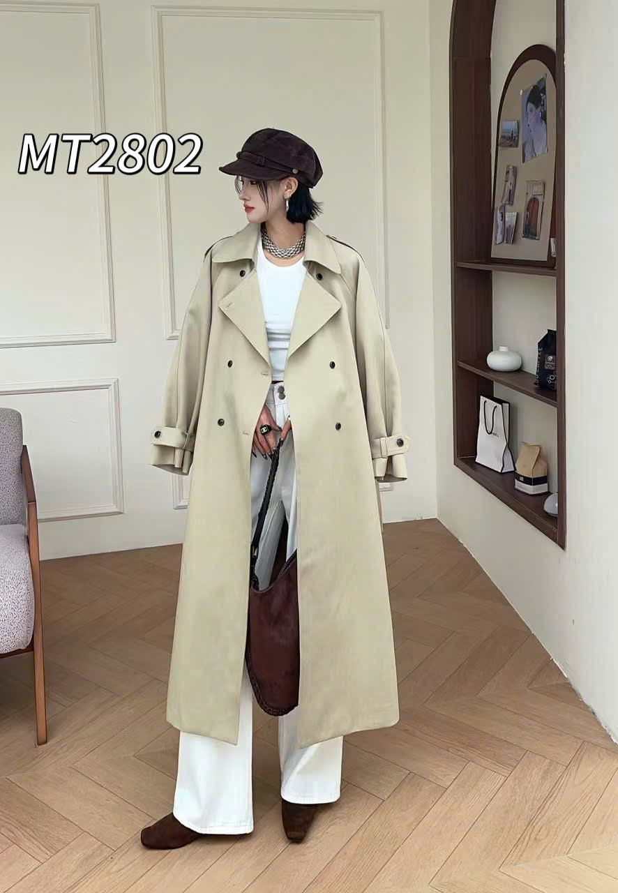 MT2802 Áo măng tô dáng dài QC