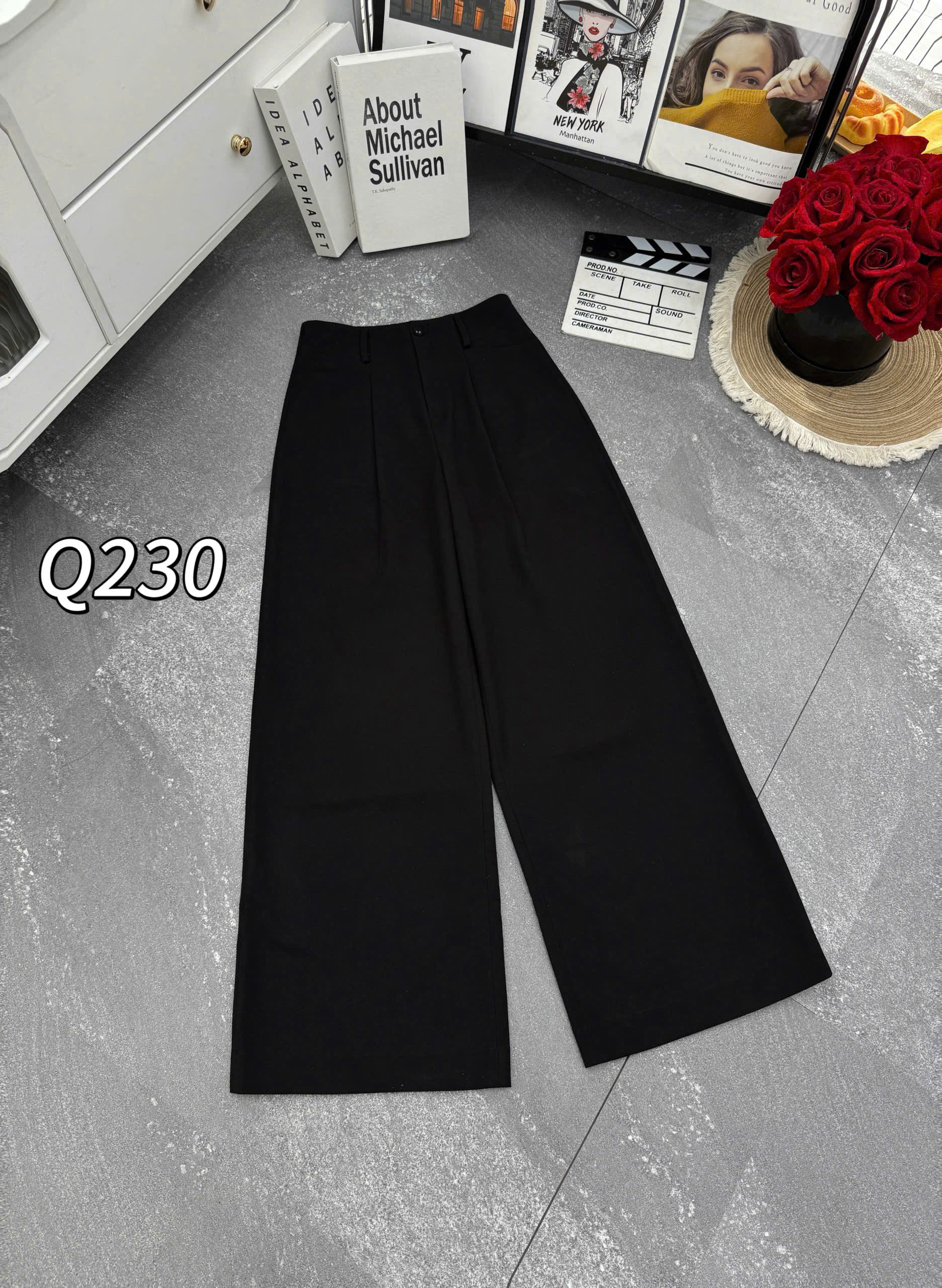 Q230 quần cạp cao khóa trước