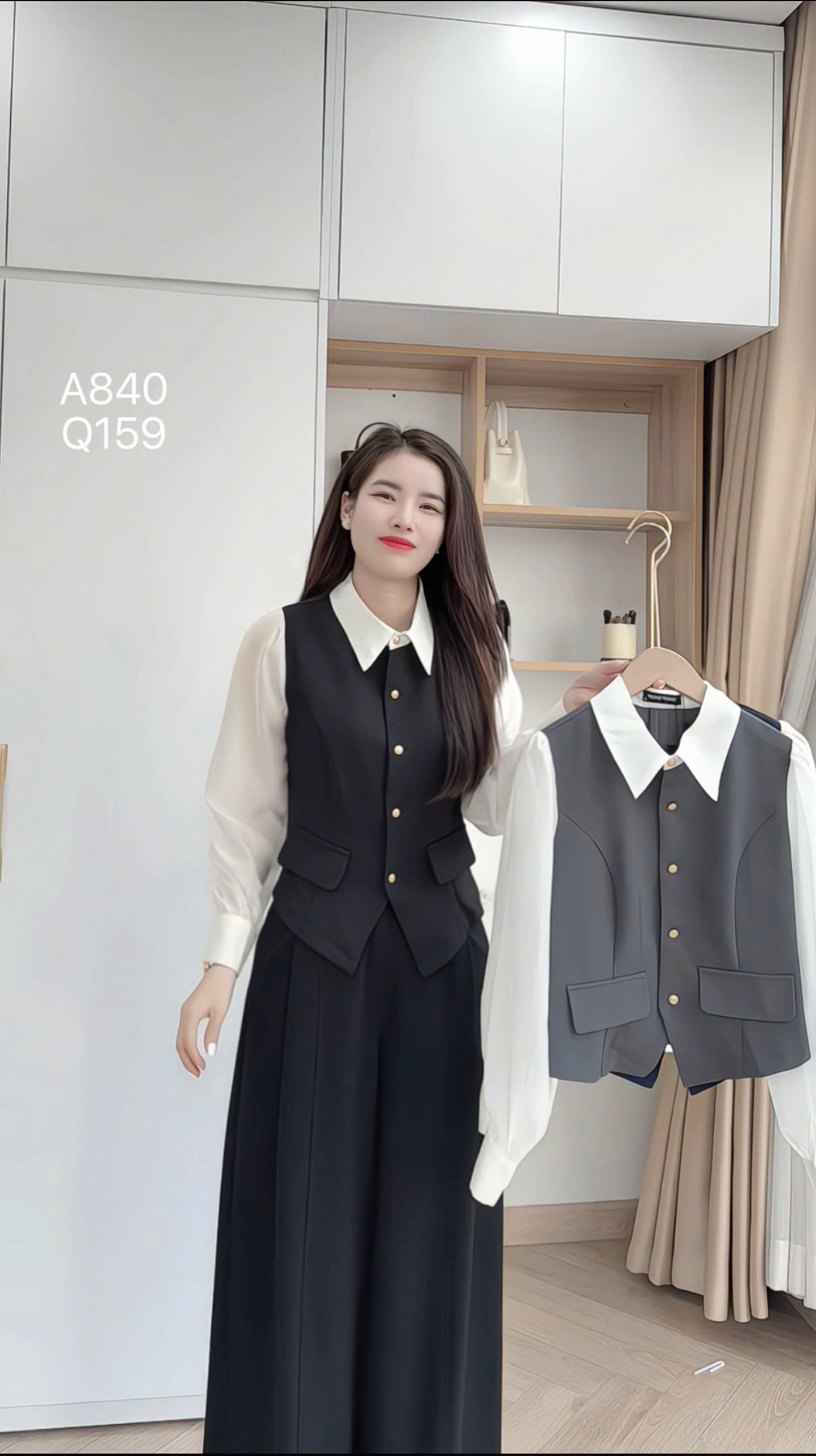 A840 ÁO GILE PHỐI TAY TƠ