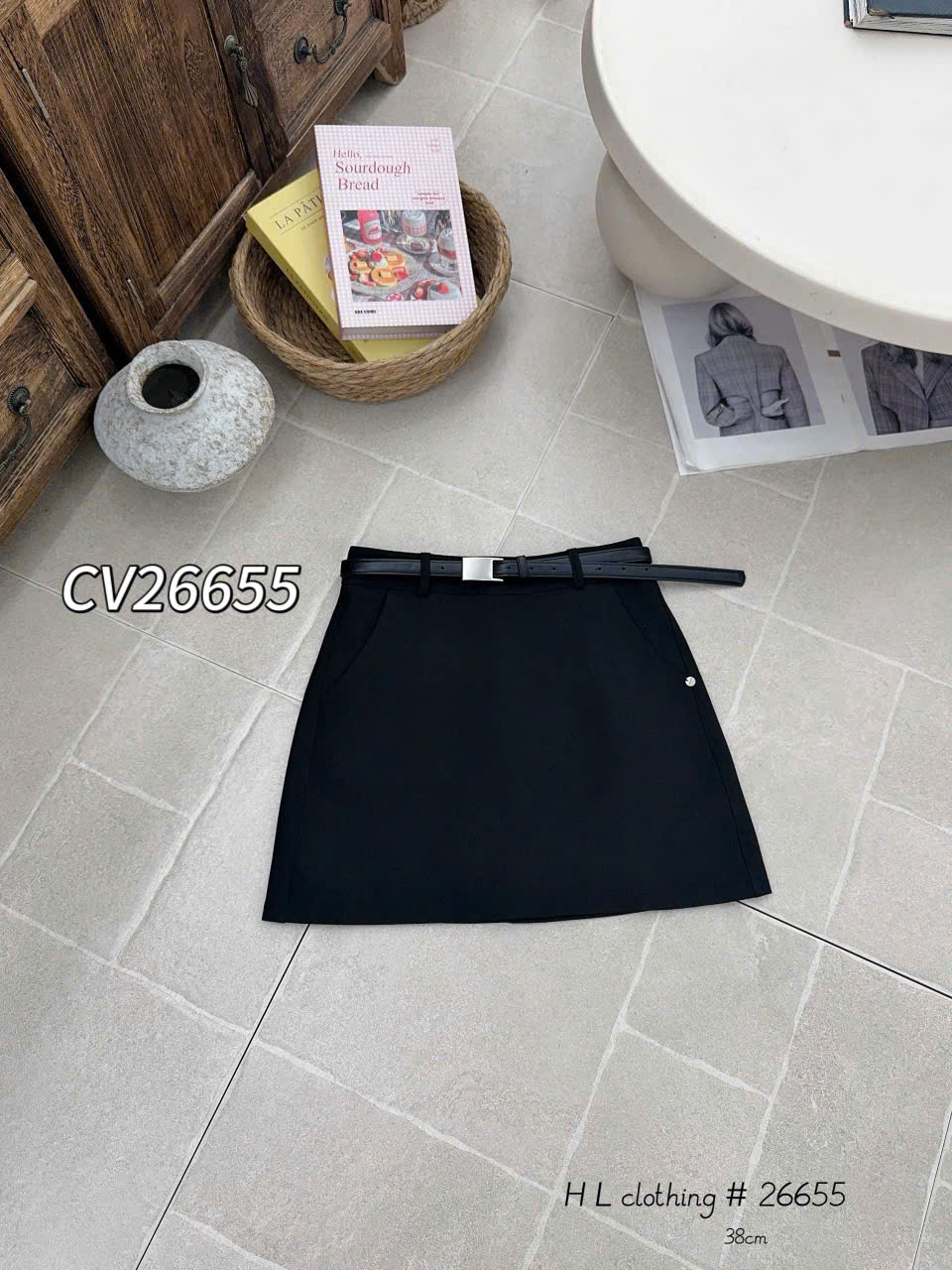 CV26655 CV ngắn chữ A 2 túi