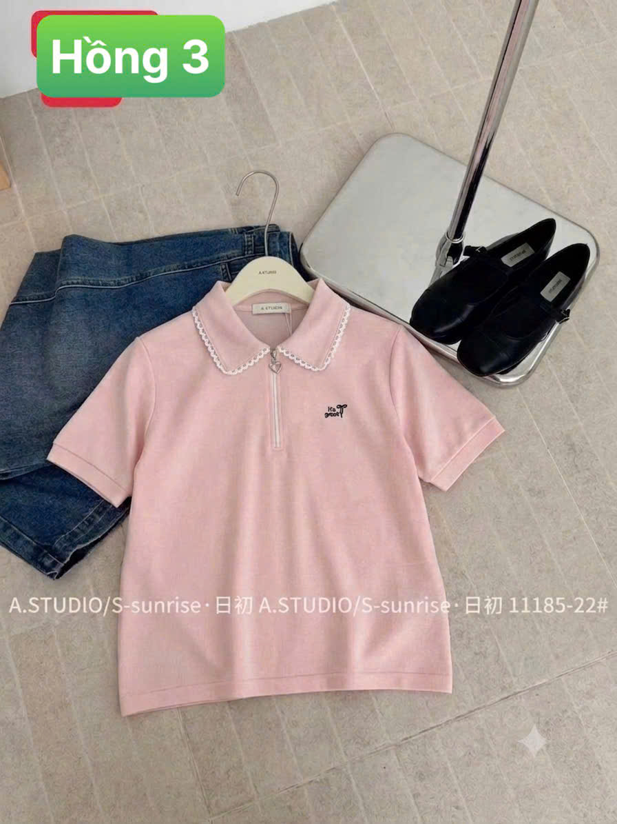 AP11185 áo polo cổ khóa