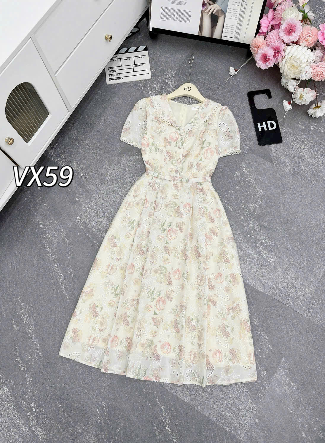 VX59 váy thô hoa
