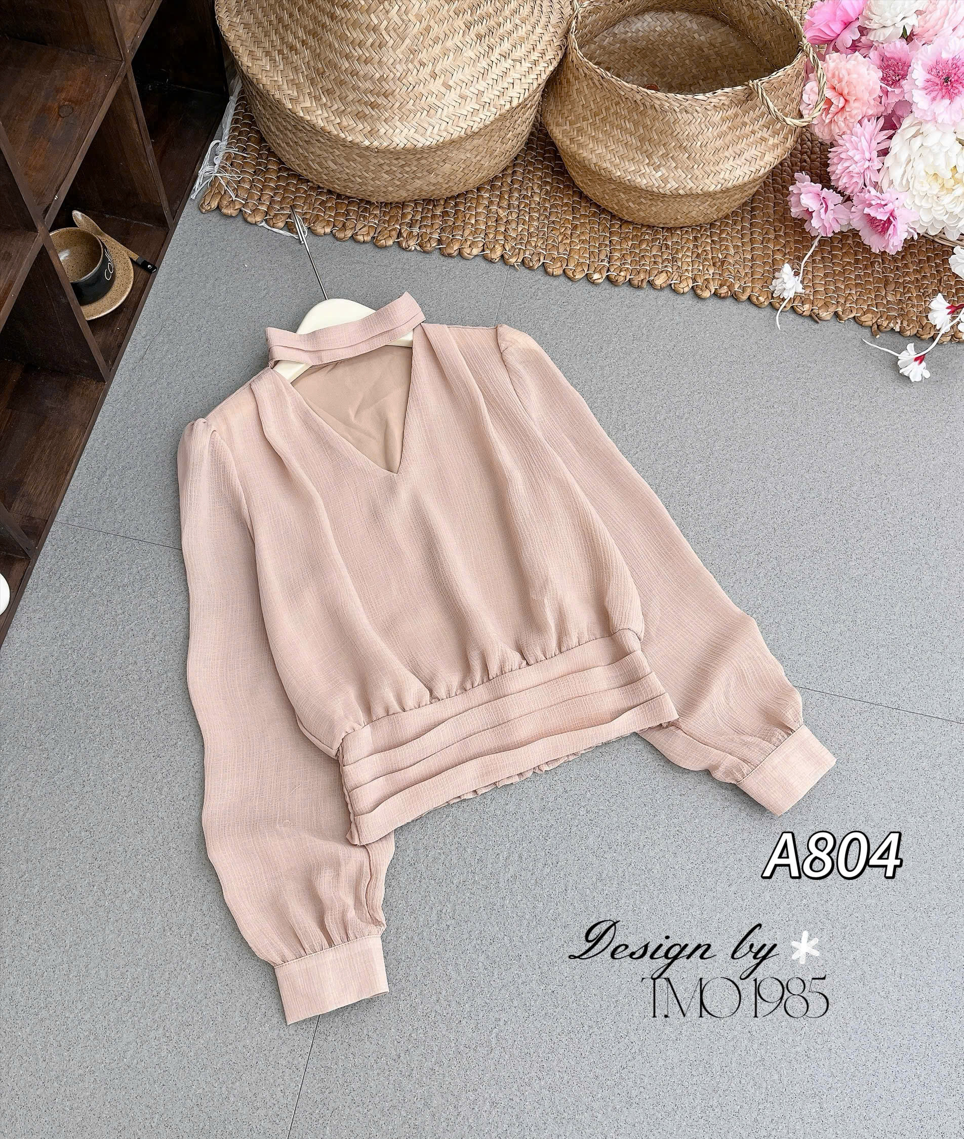 A804 Áo tơ hàn qccc chun lưng