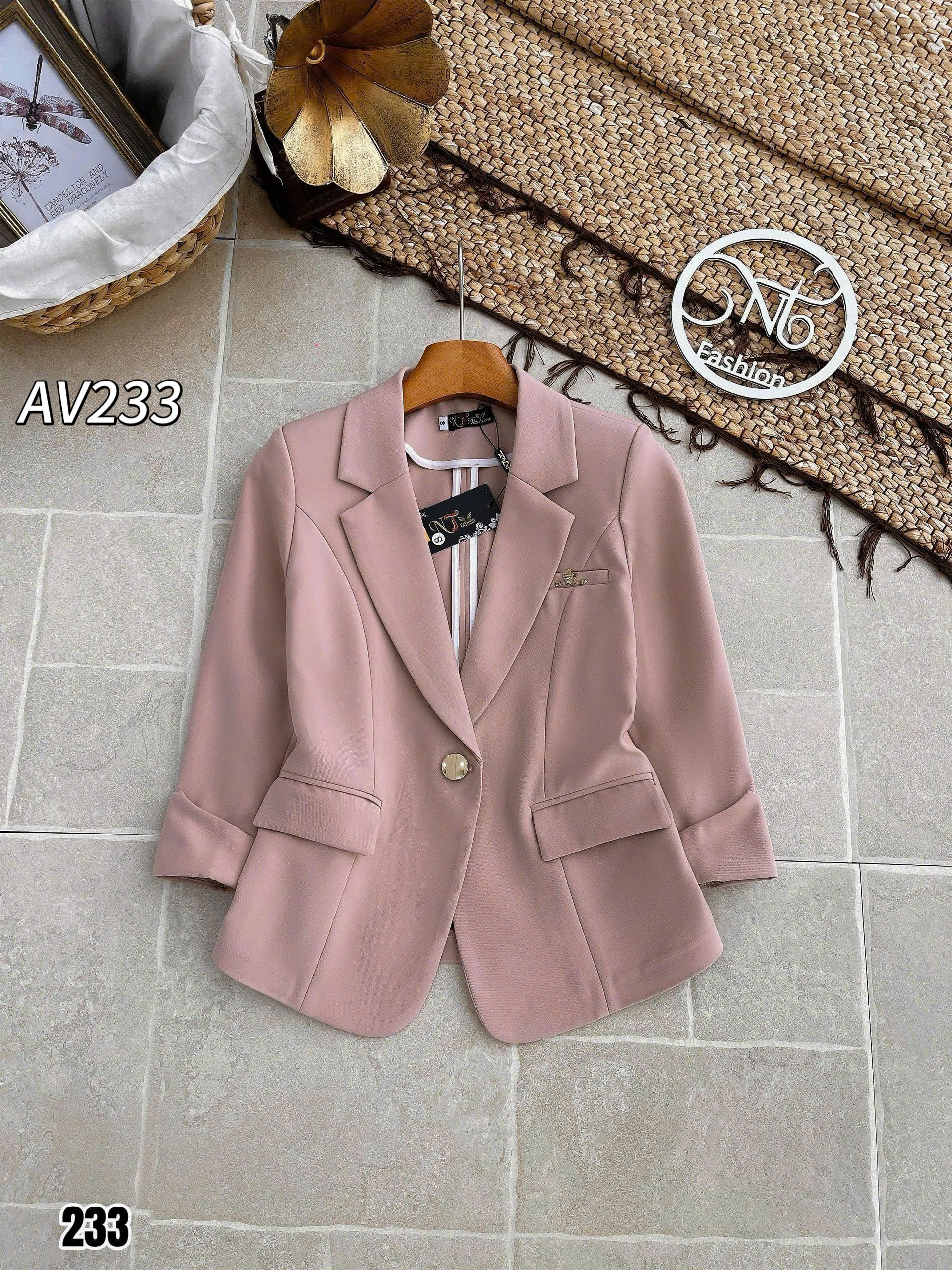 av233 áo vest 1 cúc tag ngực