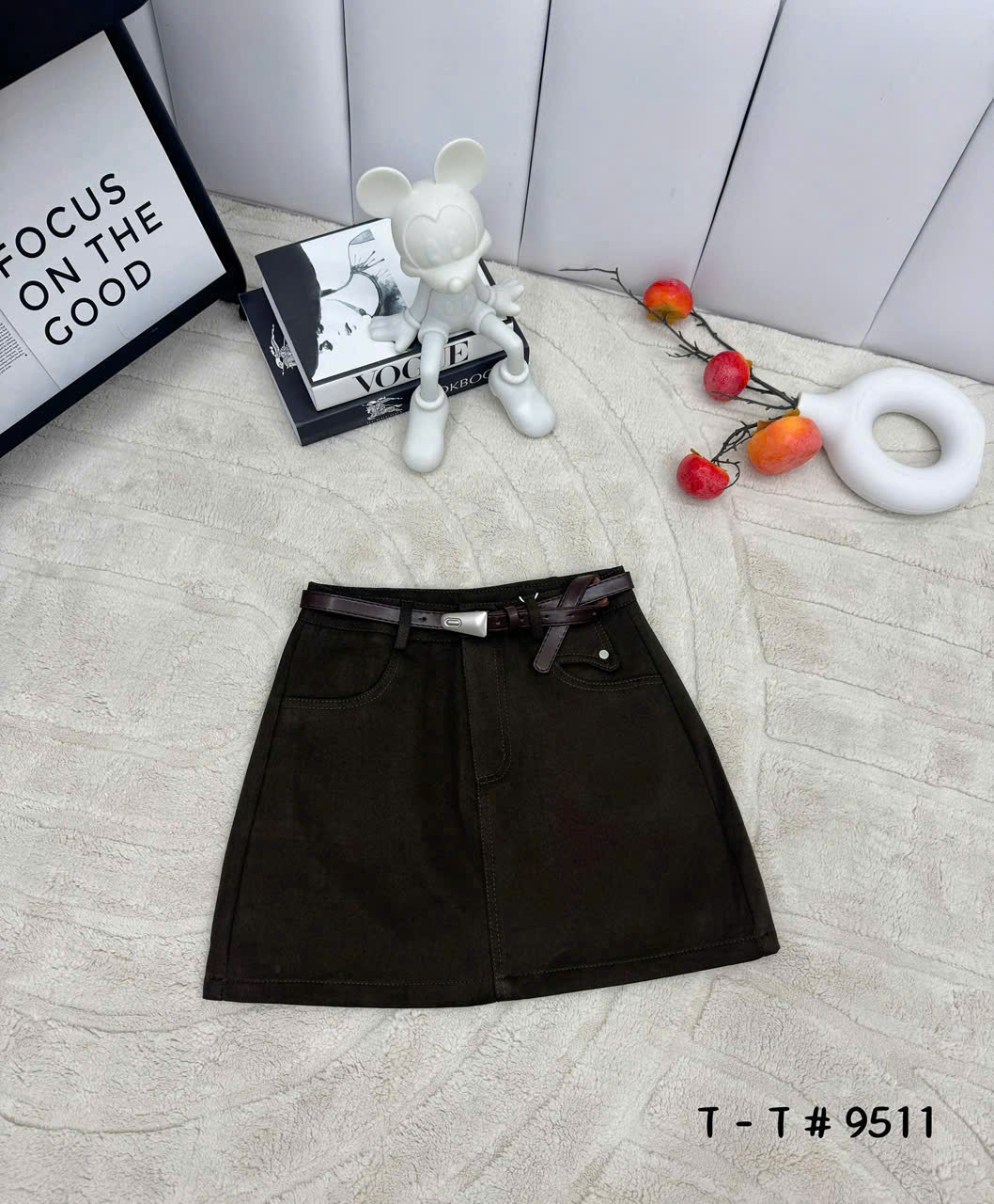 CV9511 Chân Váy Chữ A Kèm Đai