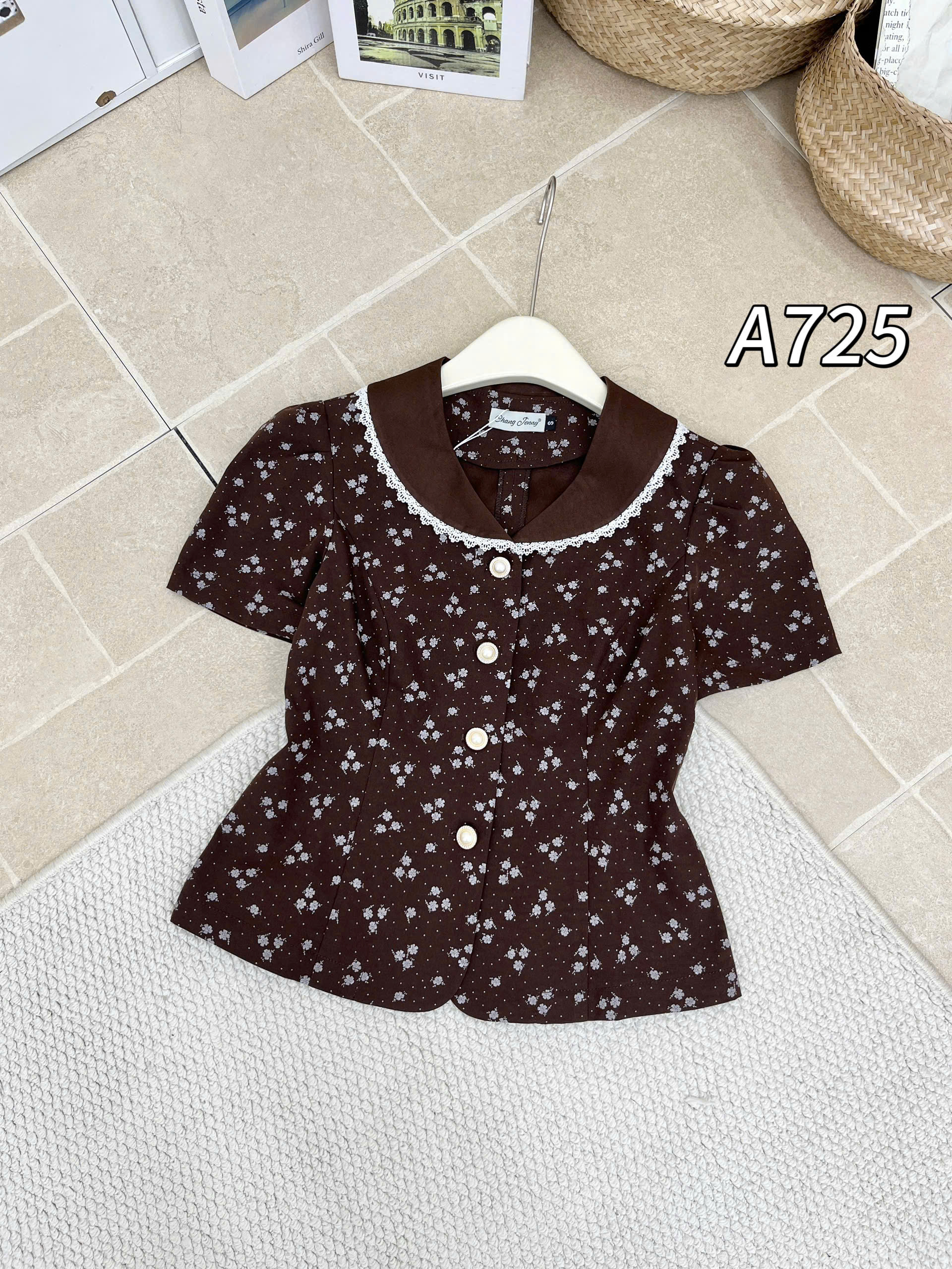 A725 áo kí giả hoa nhí