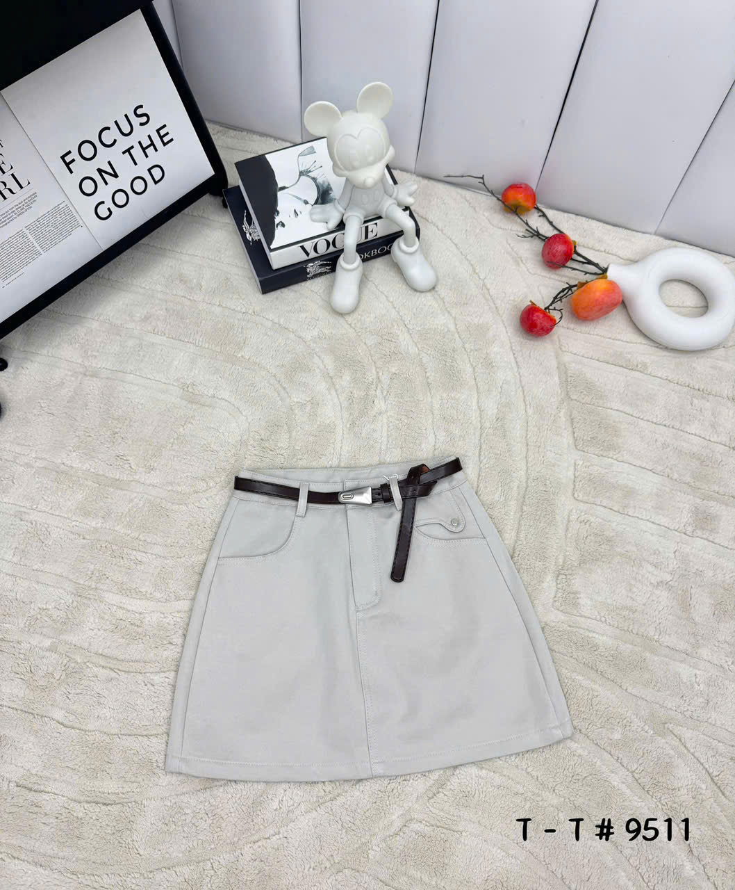 CV9511 Chân Váy Chữ A Kèm Đai