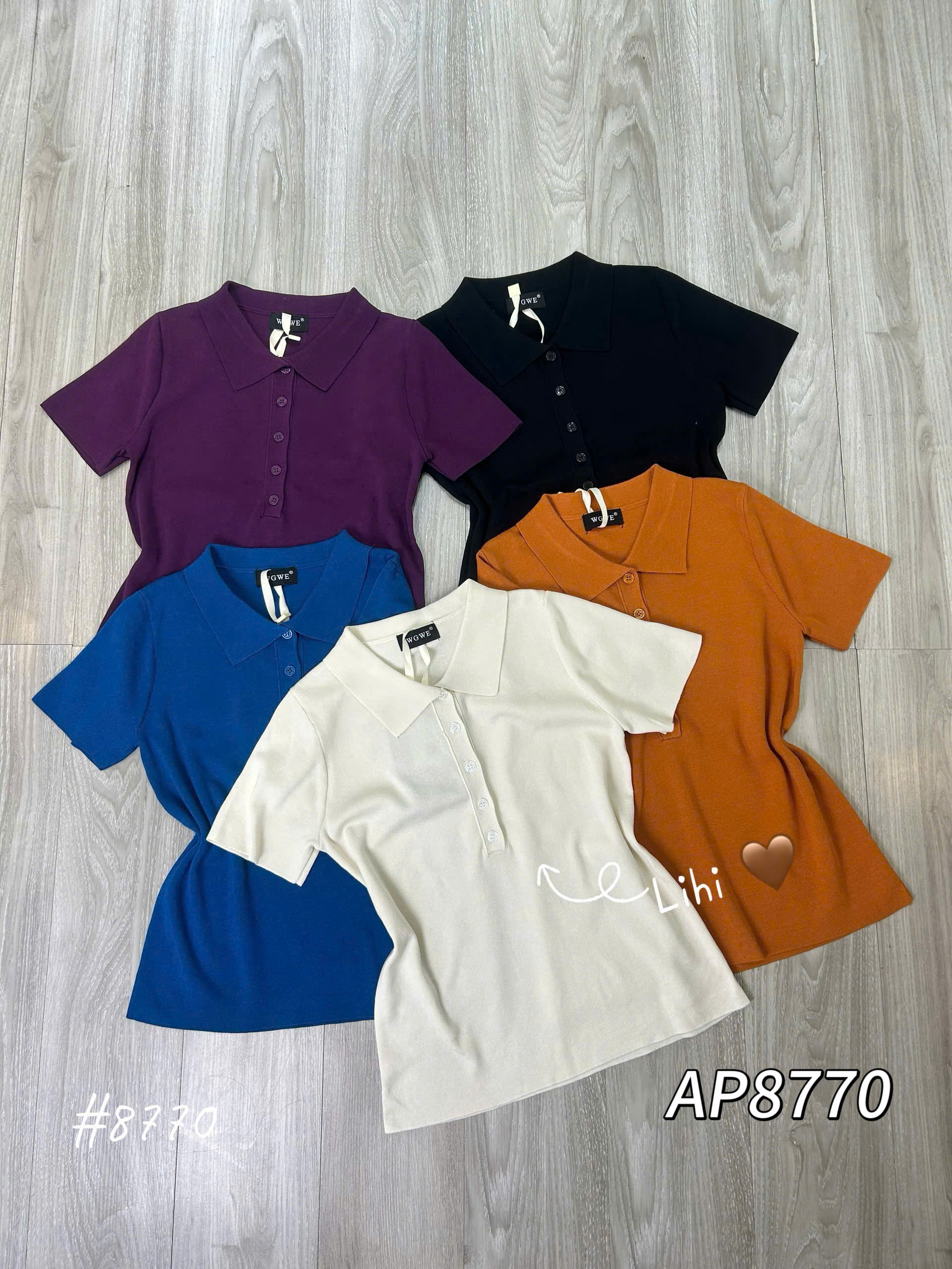 AP8770 - áo montoghi polo nhiều cúc